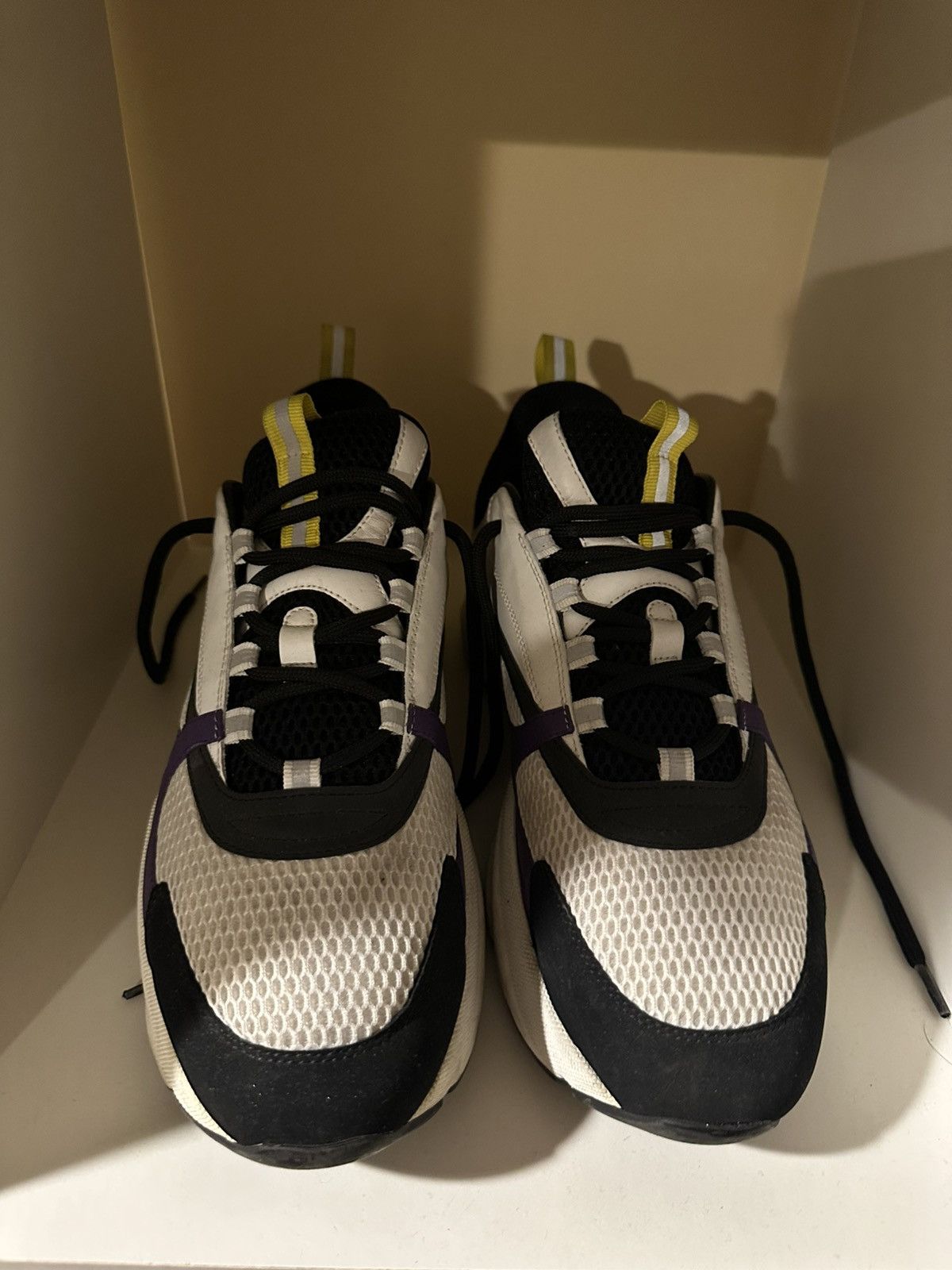 Dior Dior B22 purple and yellow sneakers Size US 13 / EU 46 - 3 Thumbnail