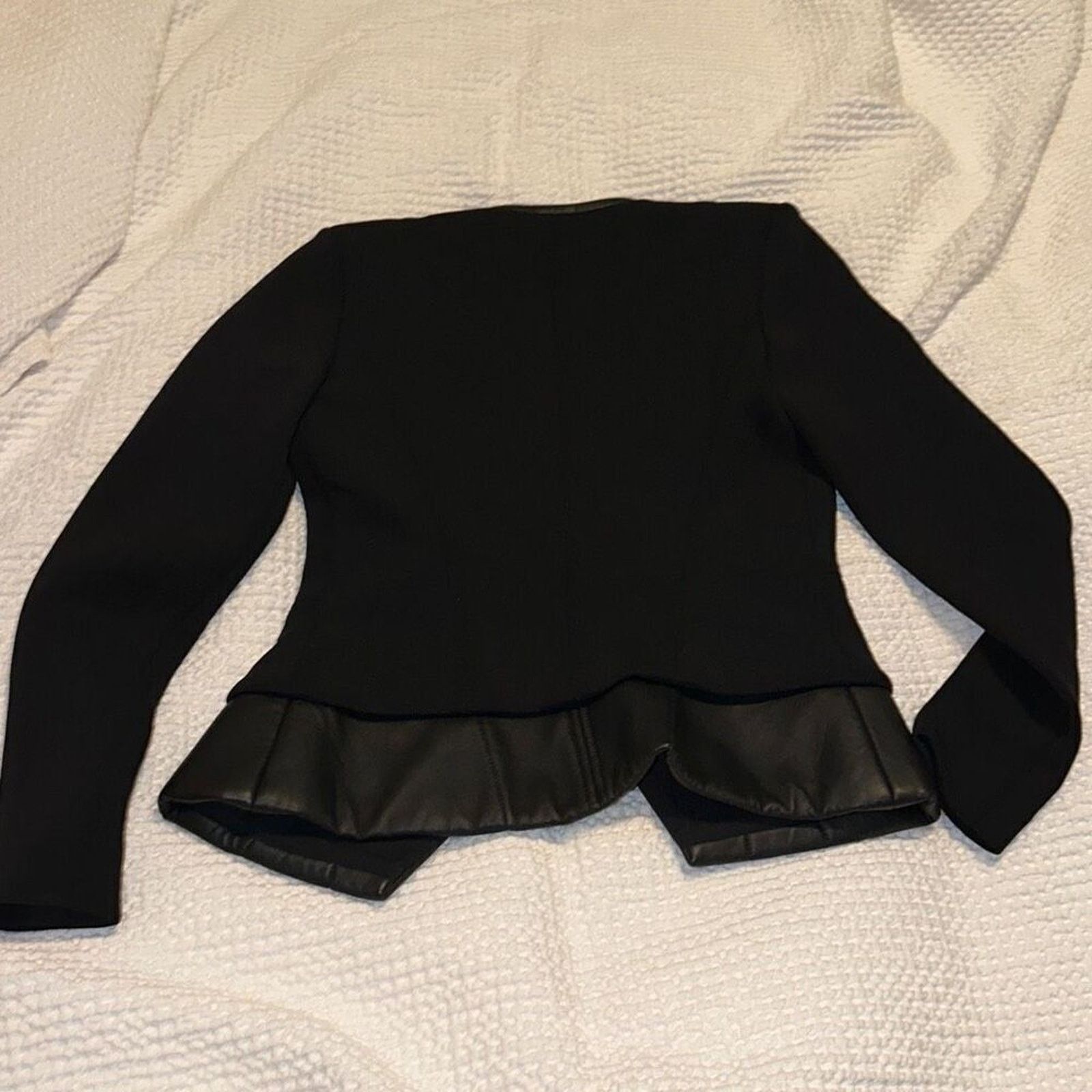 Iro IRO Black Two-Fabric Leather Blazer | Sz S Size S / US 4 / IT 40 - 5 Thumbnail