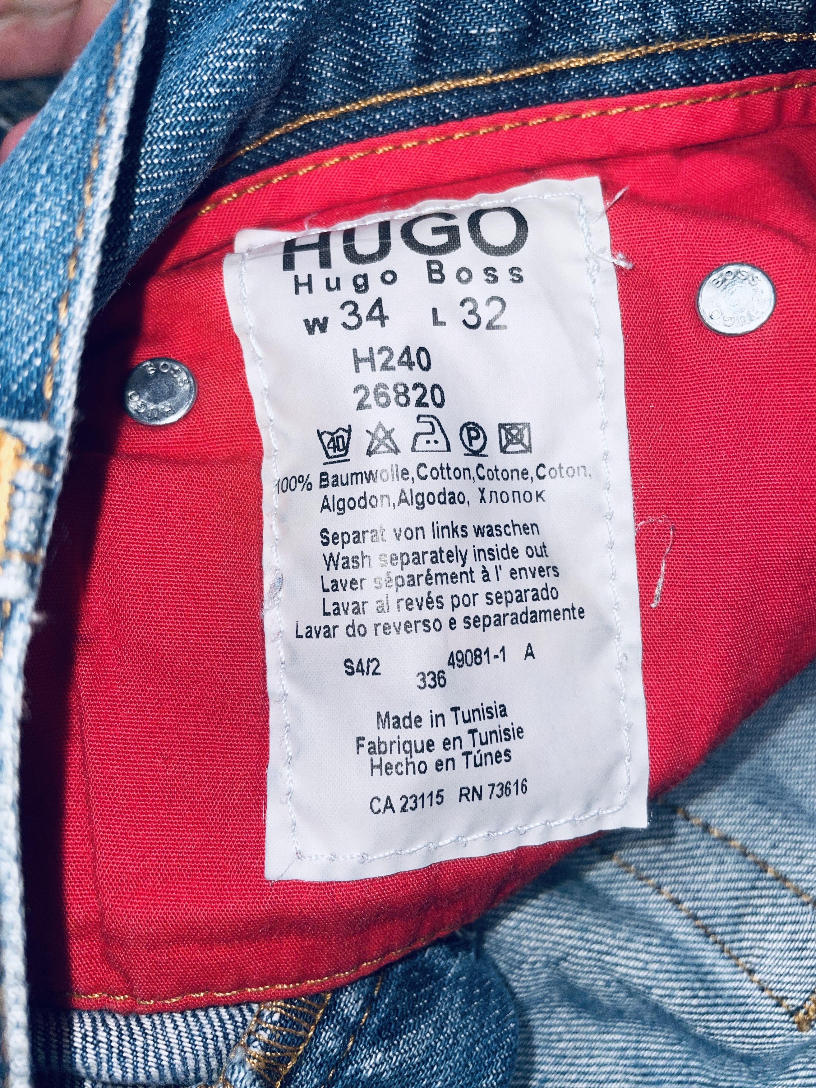 Hugo Boss 👖 24,90 € – HUGO Hugo Boss Jeans Größe L – Modell H240 Size US 34 / EU 50 - 3 Thumbnail
