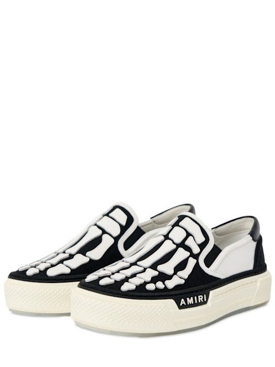 Amiri o1w1db11224 Slip On Sneakers in White & Black Size US 9 / EU 42 - 7 Thumbnail
