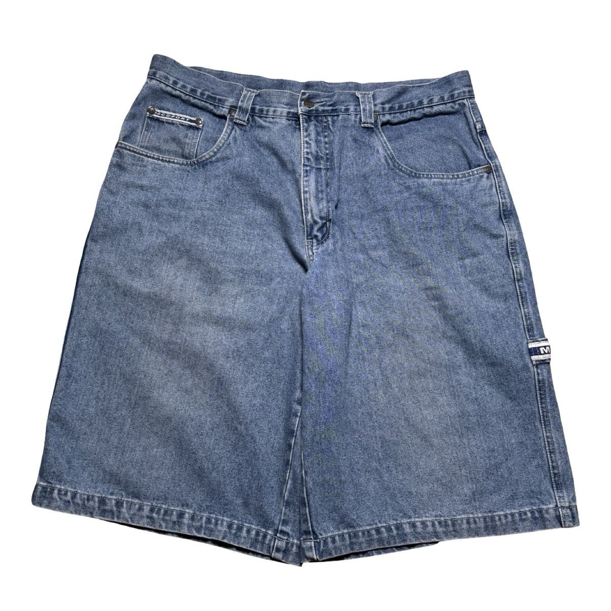 Other VTG Y2K MAC Sport Blue Denim Skater Jean Shorts Baggy 38 Size US 38 / EU 54 - 3 Thumbnail
