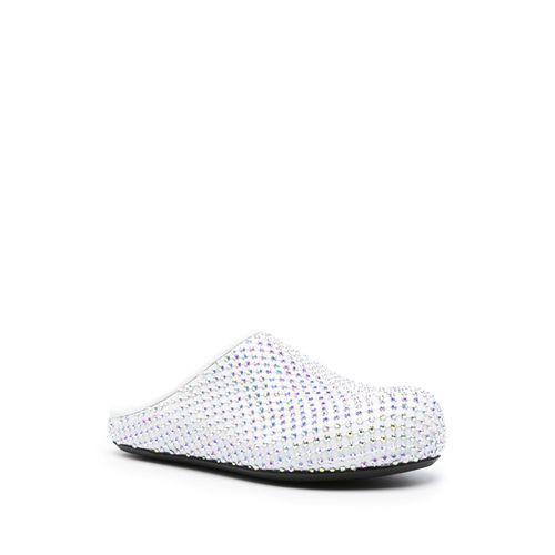 Marni o1w1db11125 Embellished Leather Slippers in White Size US 6 / IT 36 - 4 Thumbnail