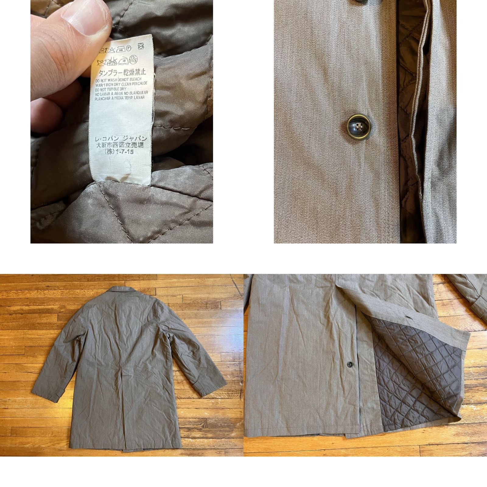 Les Copains Les Copains Trench Coat Men 50 Beige Hidden Placket Mid Length Coat, Quilted Lined, Italy, Designer, Classic, 20th? 50 Size US M / EU 48-50 / 2 - 8 Thumbnail