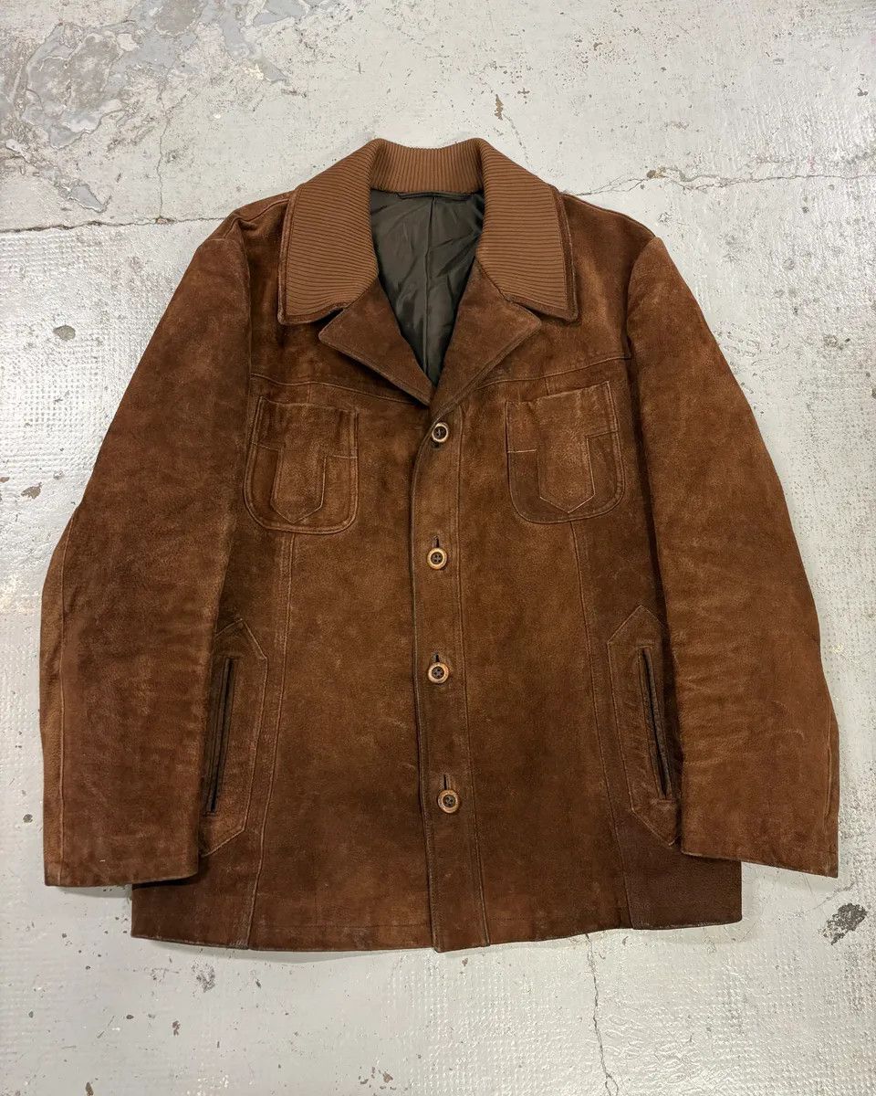 Alexander McQueen 2000s Alexander McQueen Brown Multi-Pocket Suede Leather Jacket Size US L / EU 52-54 / 3 - 1 Thumbnail