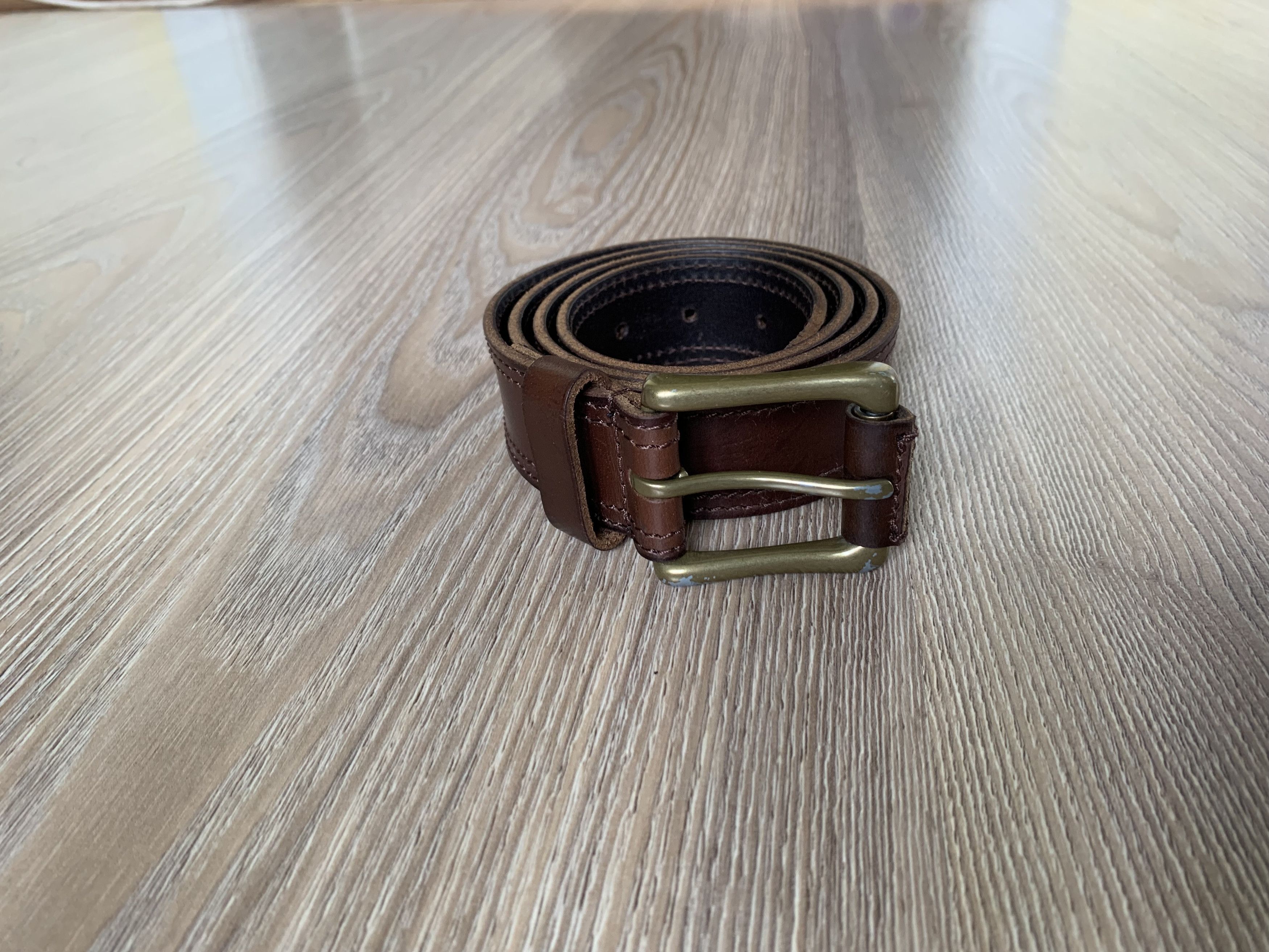 Handmade × Vintage Handmade Brown Classic Leather Belt Size ONE SIZE - 7 Thumbnail