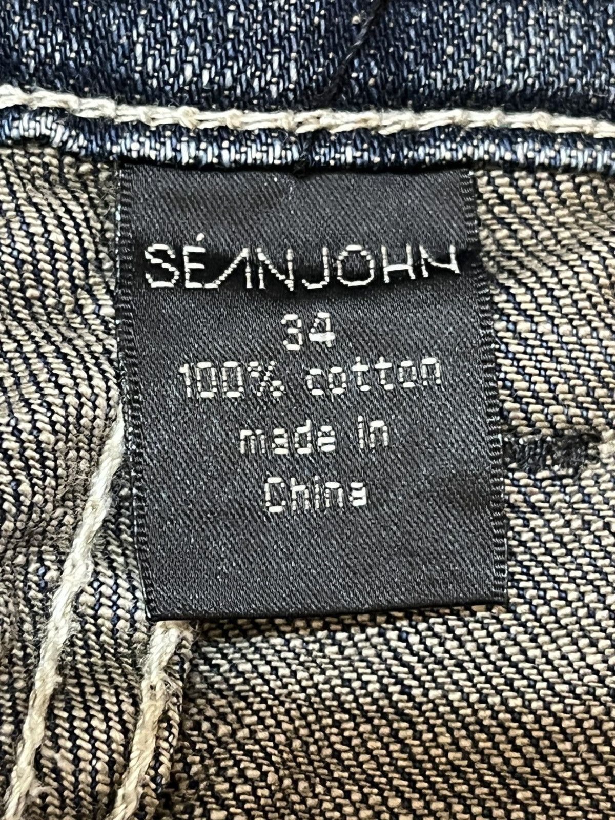 14th Addiction × Sean John Sean John Mudwash Embroidery Trompe L’oeil Denim Size US 33 - 12 Thumbnail