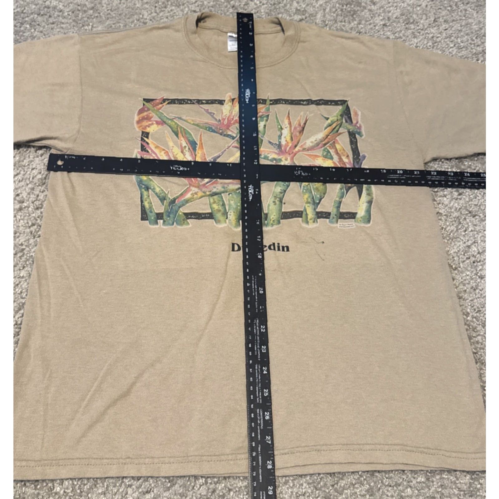 Jerzees JERZEES T-Shirt Men Floral Bird-of-Paradise Flower Tan Beige M Size US M / EU 48-50 / 2 - 7 Thumbnail