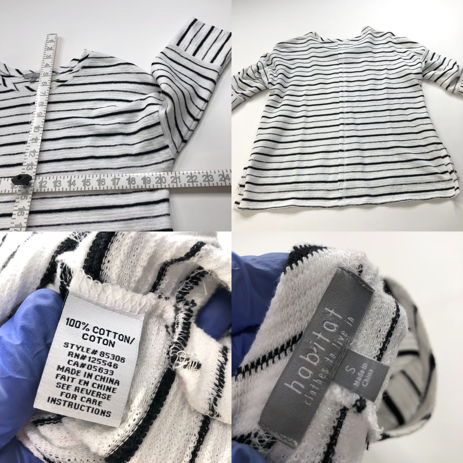 Habitat Habitat Clothes To Live In Small Crew Neck Pullover Sweater Black XS White MINT (Women) Pullover Casual Knit Shirt Size S / US 4 / IT 40 - 8 Thumbnail