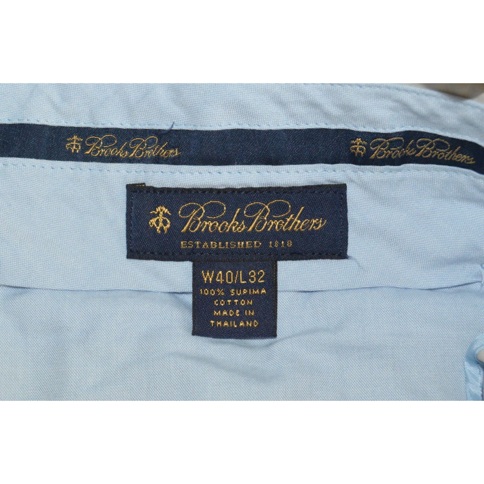 Brooks Brothers Brooks Brothers Pants Mens 40 x 32 Khaki Chino Flat Front Cotton Beige Regular Straight Front City Preppy 90s? Size US 40 / EU 56 - 5 Thumbnail