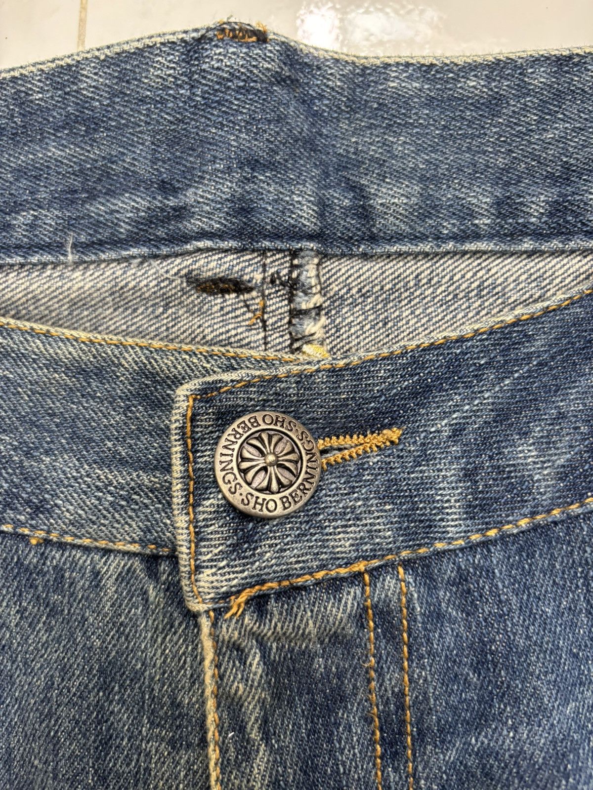 Hysteric Glamour × If Six Was Nine × Japanese Brand BERNINGS SHO WING EMBROIDERY FLARE JEANS DISTRESSED DENIM Size US 34 / EU 50 - 10 Thumbnail