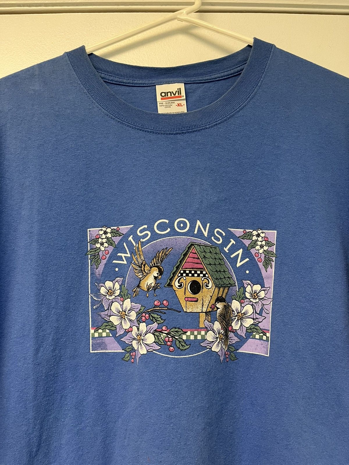 Anvil Vintage Anvil Wisconsin Birdhouse Art Tshirt Size US XL / EU 56 / 4 - 2 Thumbnail