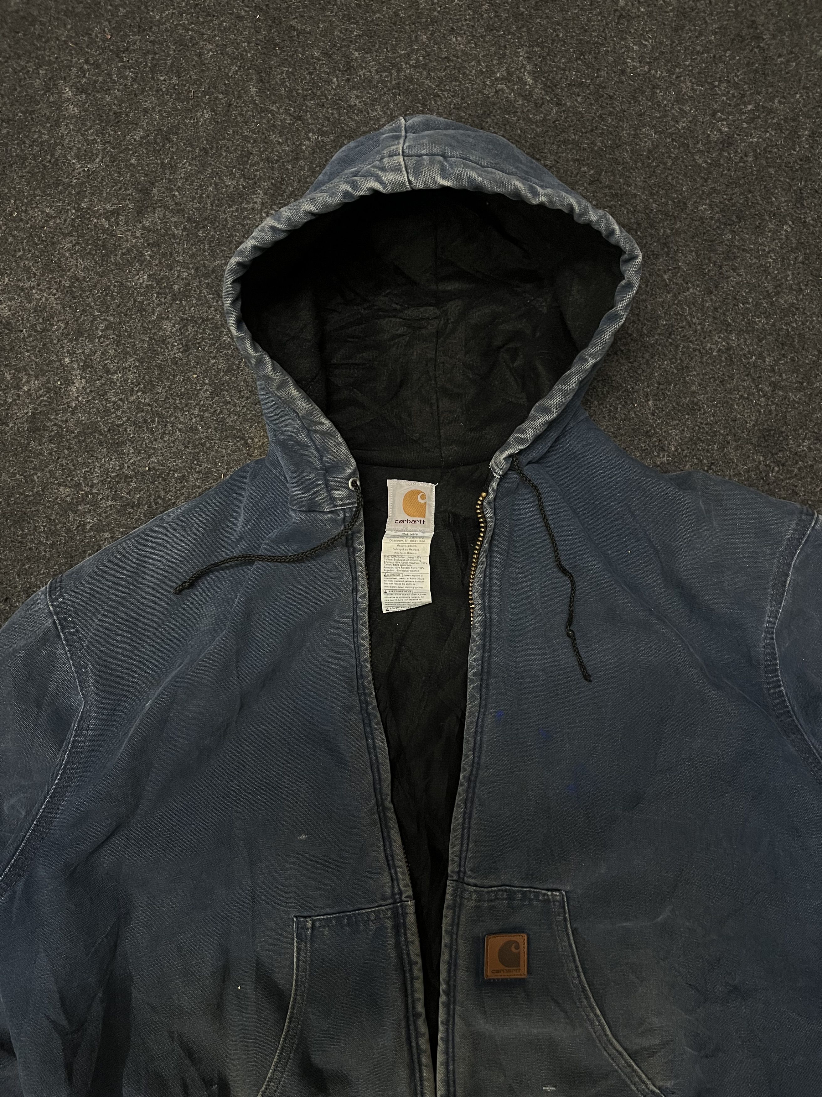 Carhartt × Vintage RARE💥 90’s Vintage Carhartt Active Jacket Blue J68 BLU Size US L / EU 52-54 / 3 - 3 Thumbnail