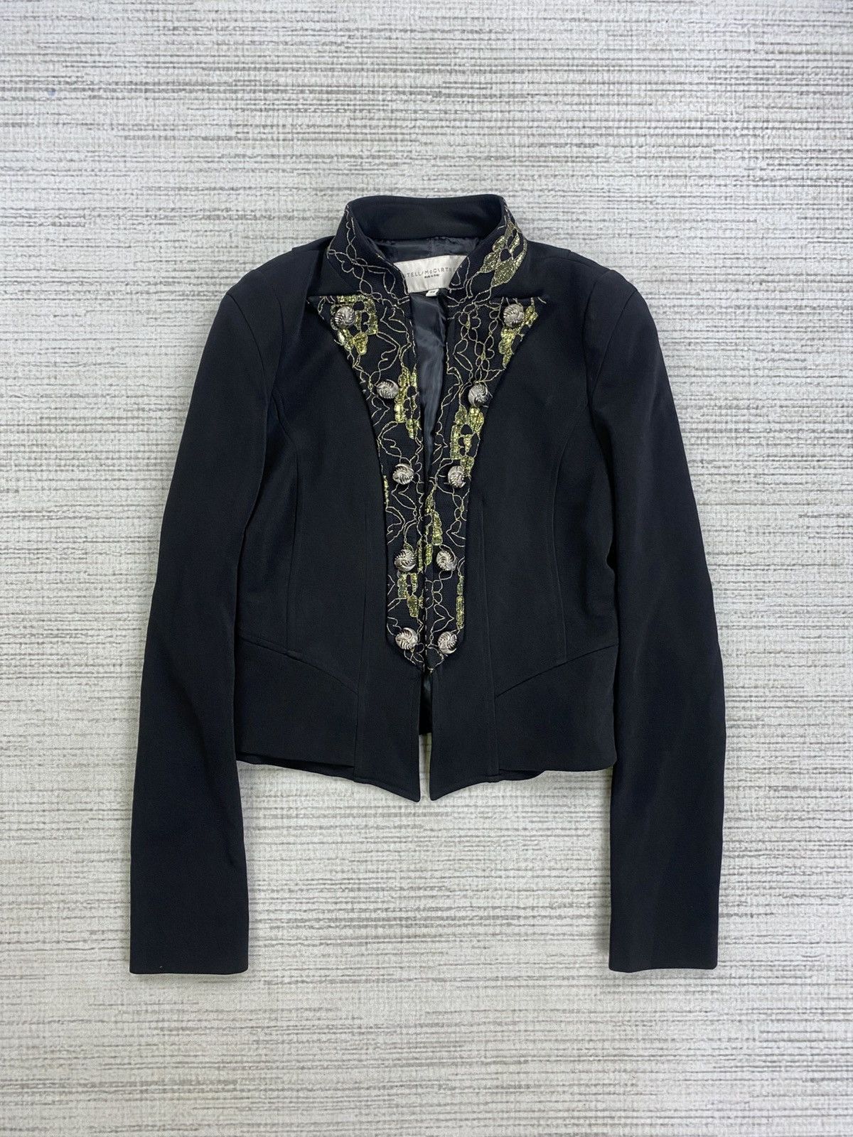 Stella McCartney × Vintage Vtg Stella Mccartney Rare Bolero Style Cropped Silk Blazer Size S / US 4 / IT 40 - 6 Thumbnail