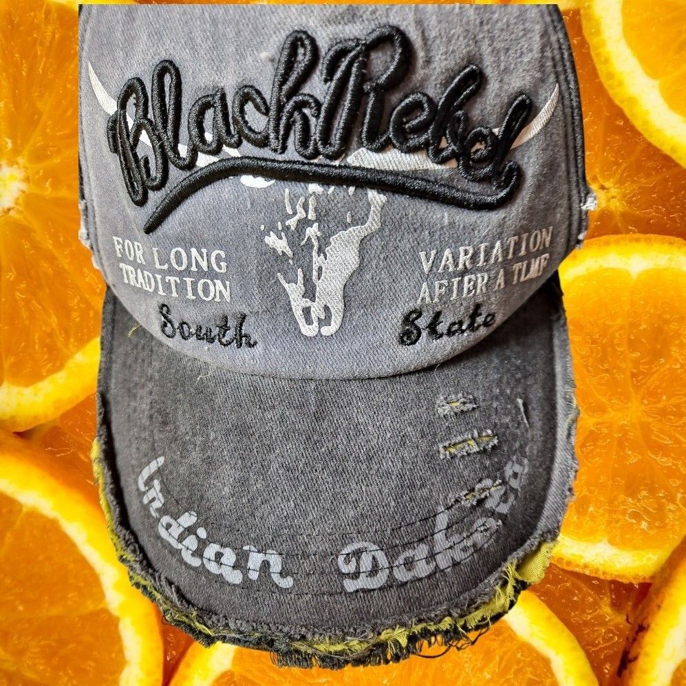 Other Black Rebel Baseball Cap Indian Dakota Distressed Trucker Ha Size ONE SIZE - 1 Thumbnail
