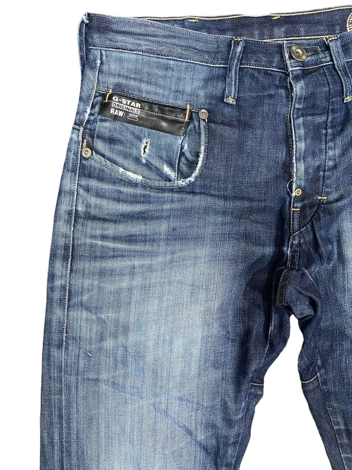 G-Star G-Srar Raw Indigo Blue Jeans Diatressed W30” Size US 30 / EU 46 - 21 Thumbnail