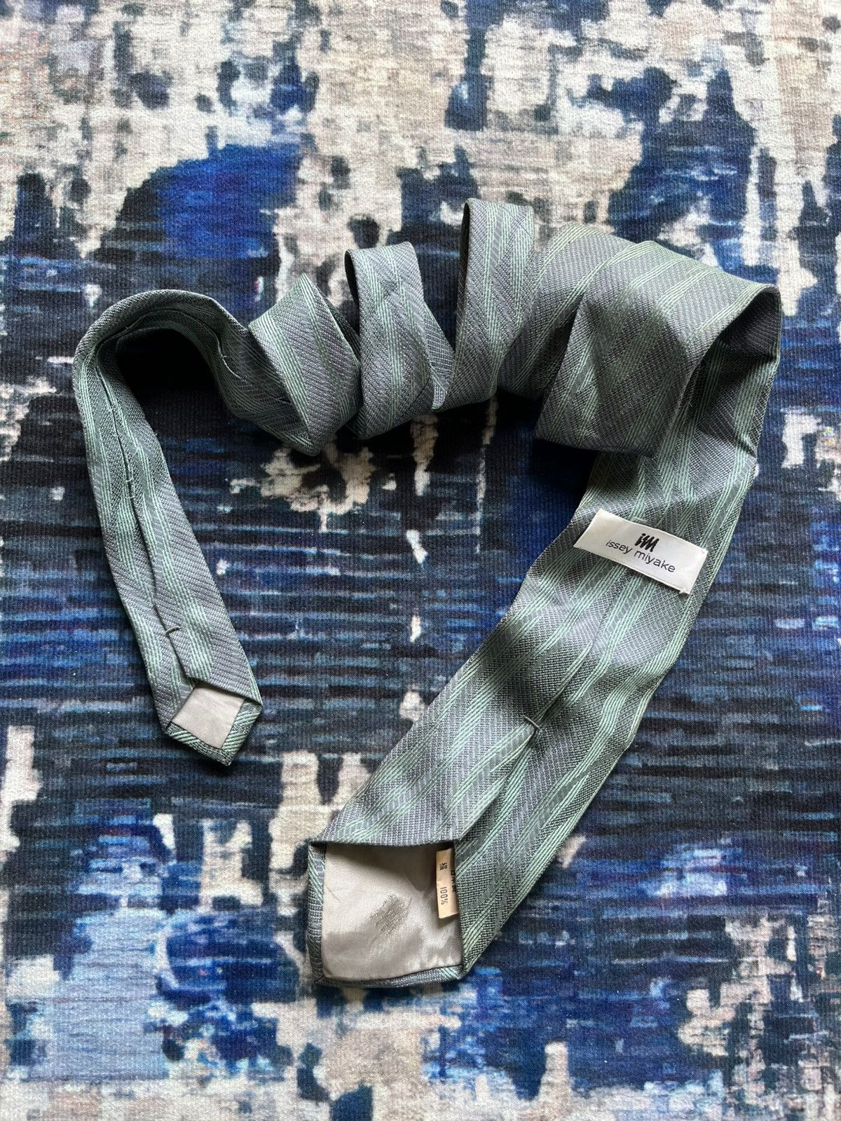Designer × Issey Miyake × Japanese Brand 🔥Vintage issey miyake neckties japan 🇯🇵 Size ONE SIZE - 2 Thumbnail