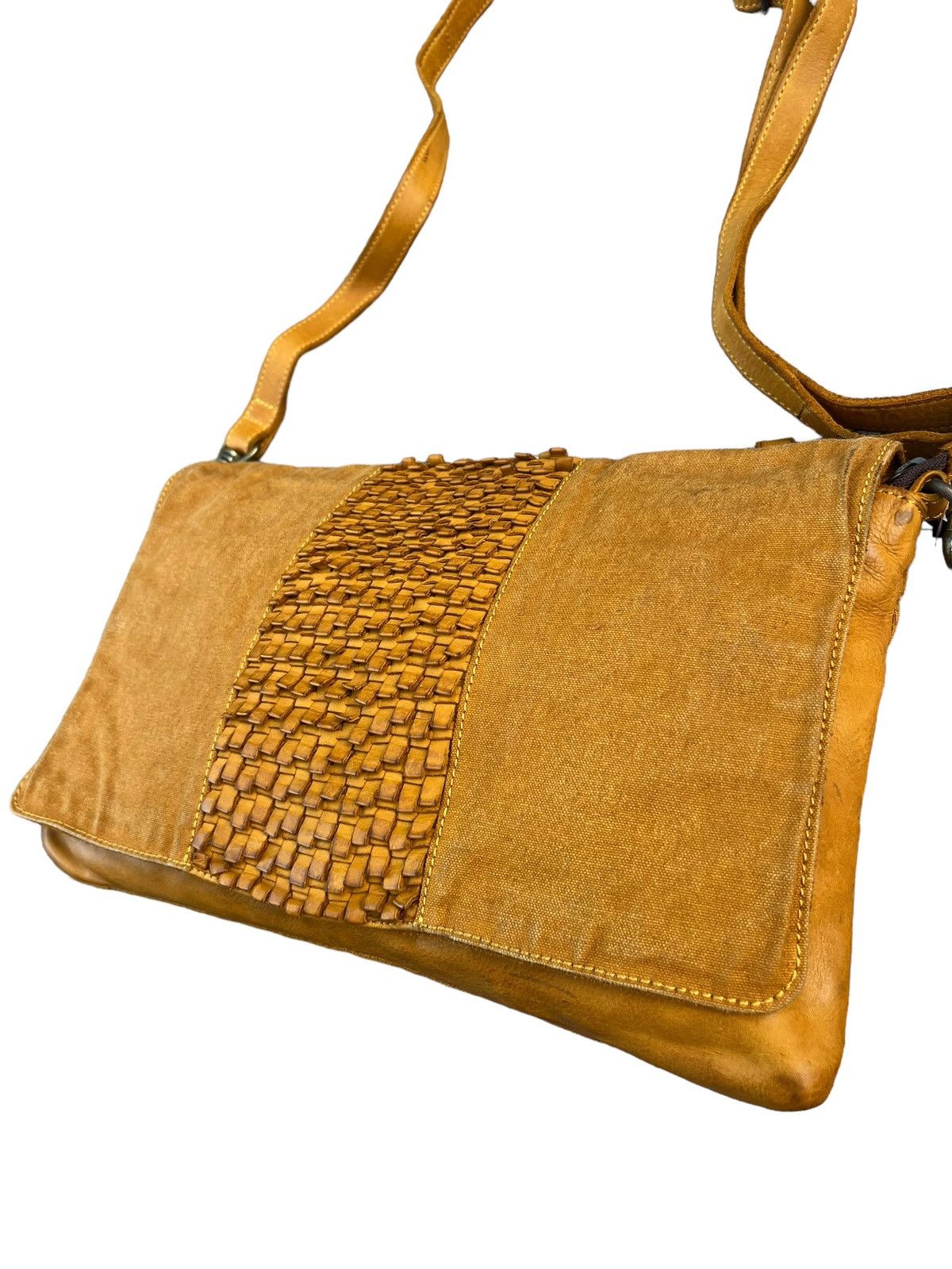 Levi's Joy Walker Plus Japan Hybrid Canvas Patina Leather Bag Size ONE SIZE - 7 Thumbnail