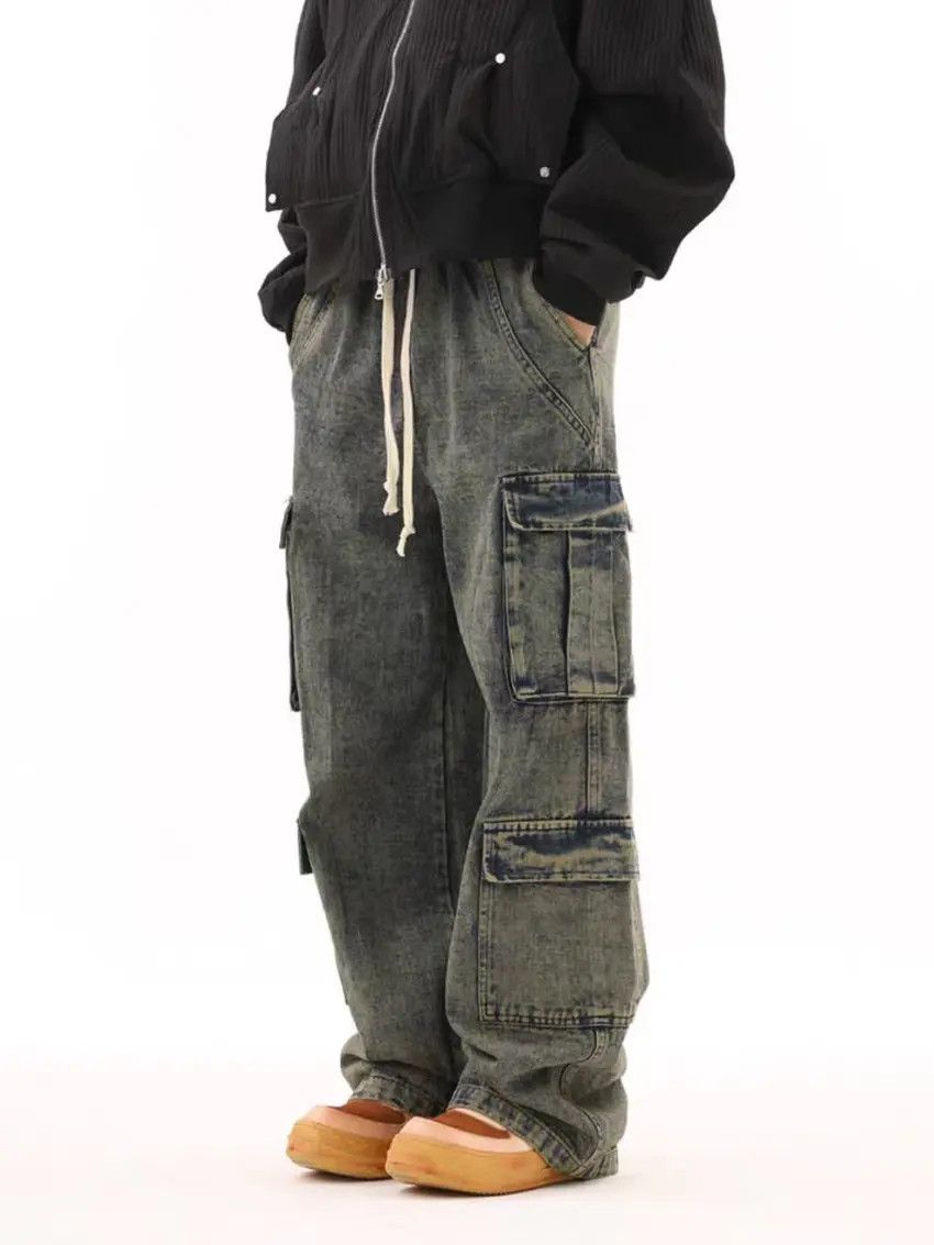 Designer × Japanese Brand Vintage Aged Washed Yellow Clay Dyed Jeans Size US 34 / EU 50 - 1 Thumbnail