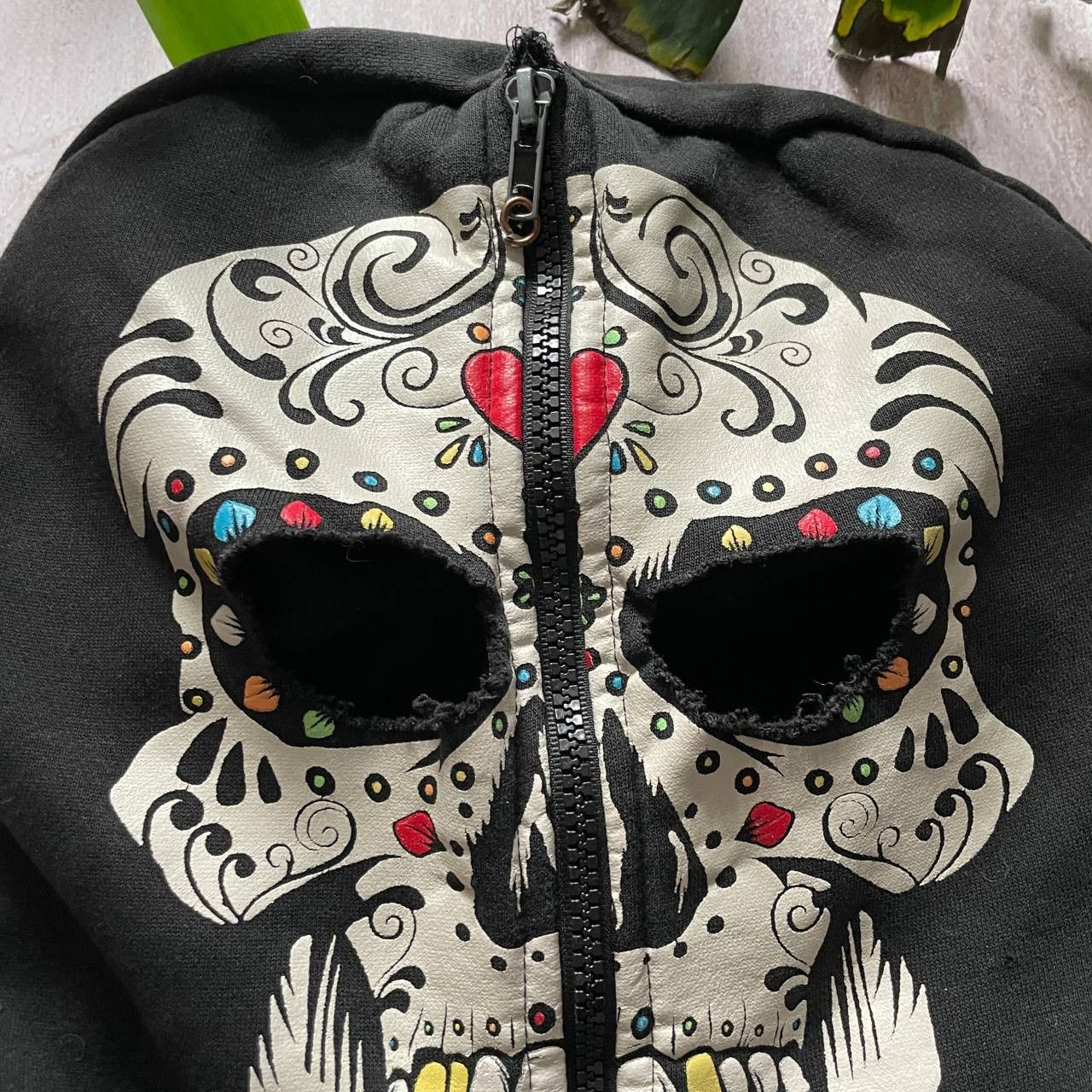 Vintage VINTAGE Y2K MUERTA SKELETON FULL ZIP HOODIE Size US M / EU 48-50 / 2 - 14 Thumbnail