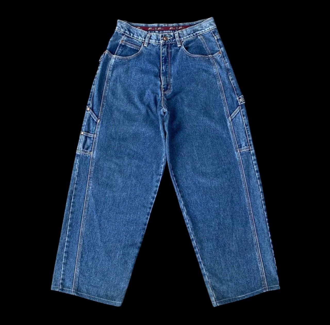 JNCO × Pelle Pelle × Vintage RARE VTG 90S PELLE PELLE M.BUCHANAN BAGGY WIDELEG JNCO STYLE Size US 30 / EU 46 - 9 Thumbnail