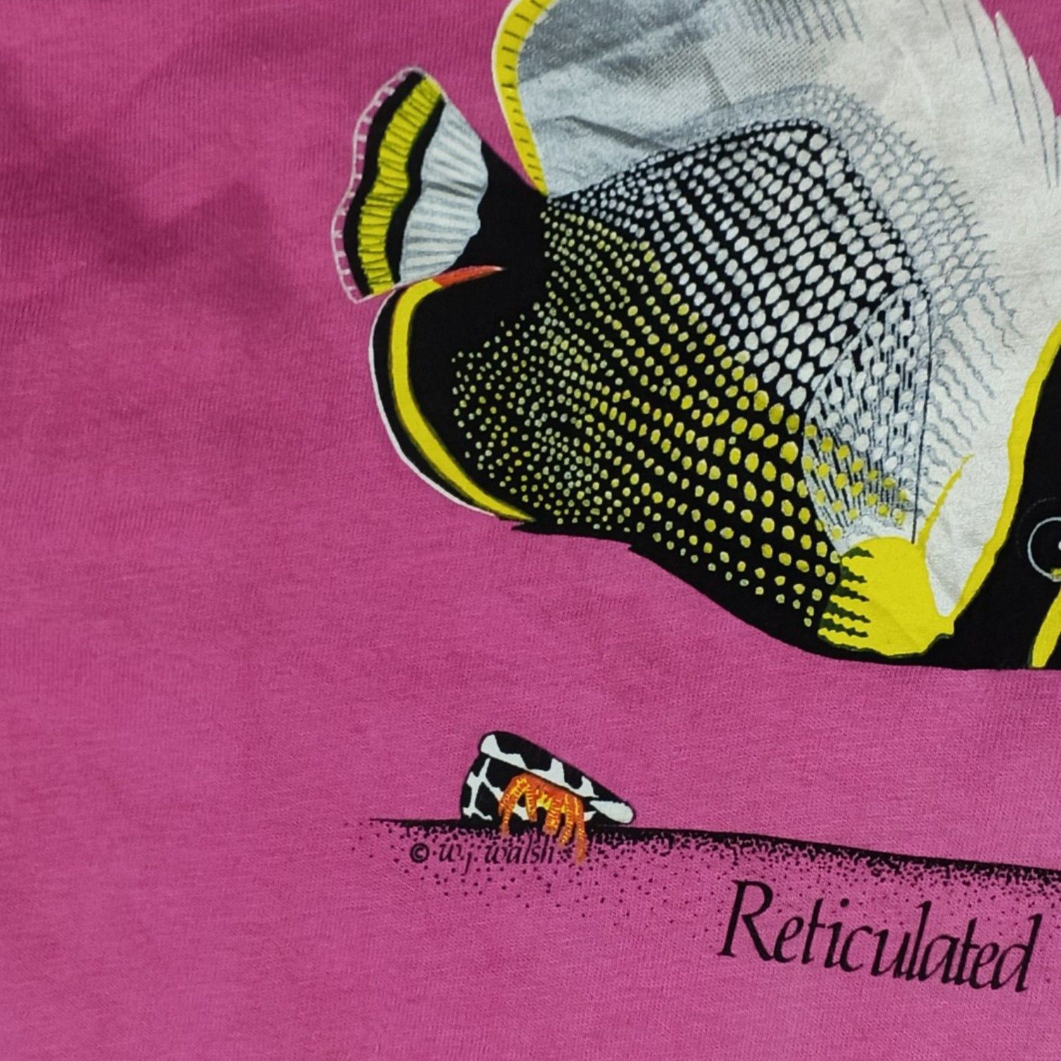 Hanes Vintage 80's HANES Reticulated Butterflyfish Hawaii T-Shirt Size US M / EU 48-50 / 2 - 5 Thumbnail
