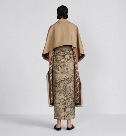 Dior o1w1db10824 Long Wrap Skirt in Beige Size 30" / US 8 / IT 44 - 5 Thumbnail