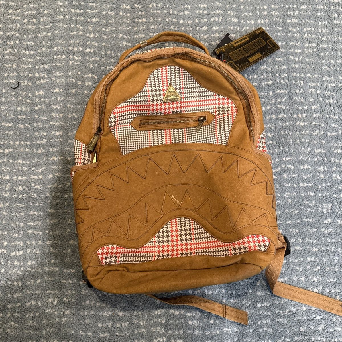 Sprayground Sprayground Backpack Limited Edition Plaid Brown FauxLeather Size ONE SIZE - 1 Thumbnail