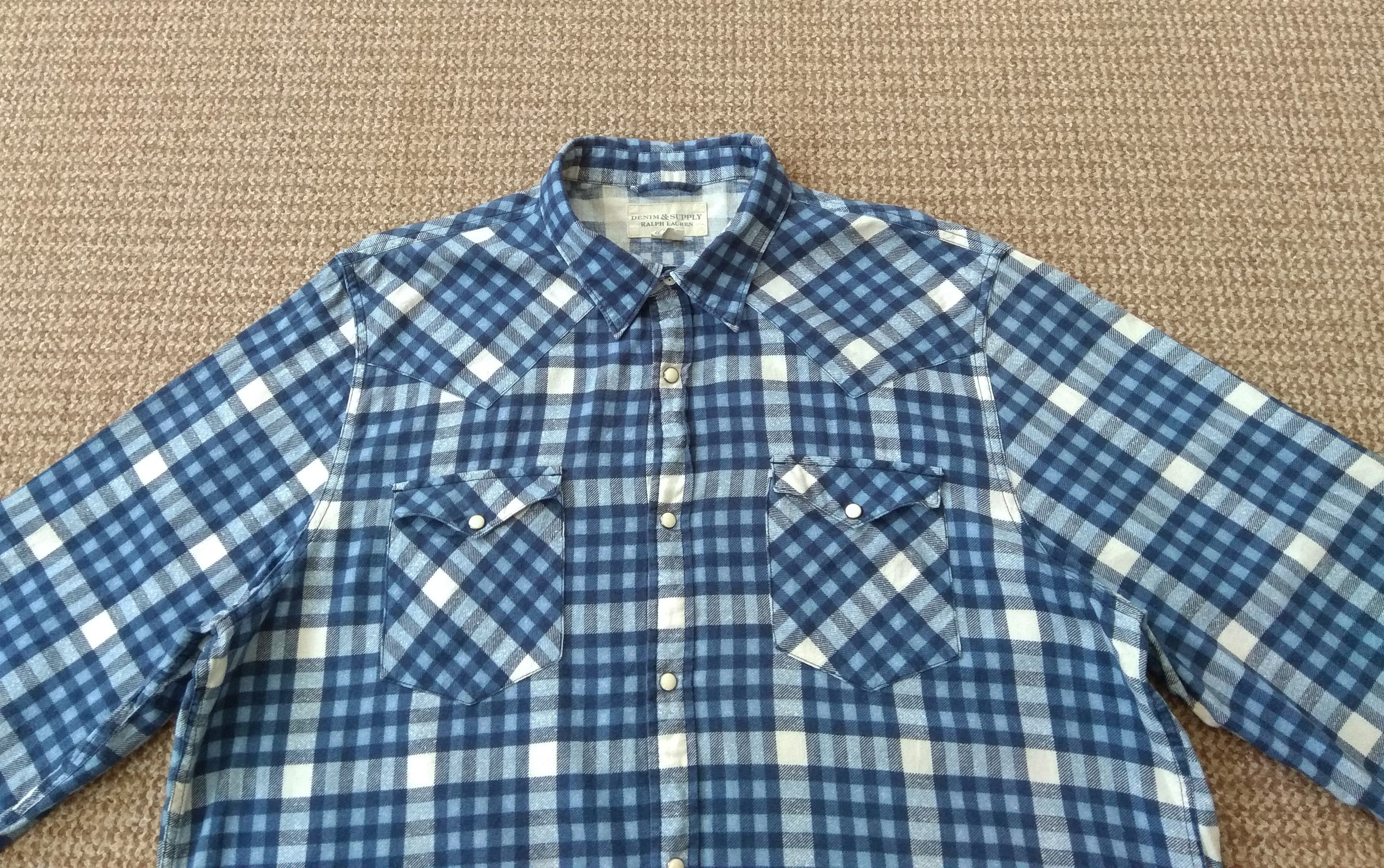 Denim & Supply Ralph Lauren Ralph Lauren Denim & Supply Flannel Cotton Check Shirt Size US XXL / EU 58 / 5 - 3 Thumbnail