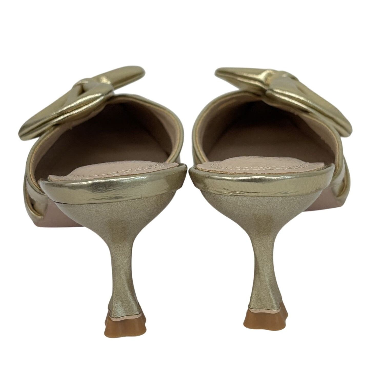 Other CHASE + CHLOE / Idra-3 / Gold / Pointed-Toe / Kitten Heel / Size US 9 / IT 39 - 5 Thumbnail