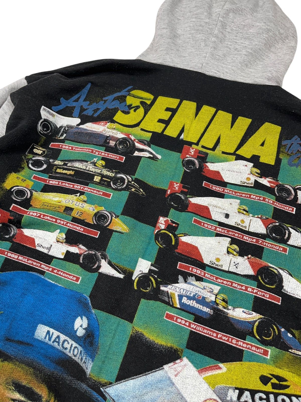 Formula 1 × Vintage Vintage Ayrton Senna All Over Print Hoodie Racing F1 Honda Size US M / EU 48-50 / 2 - 10 Thumbnail