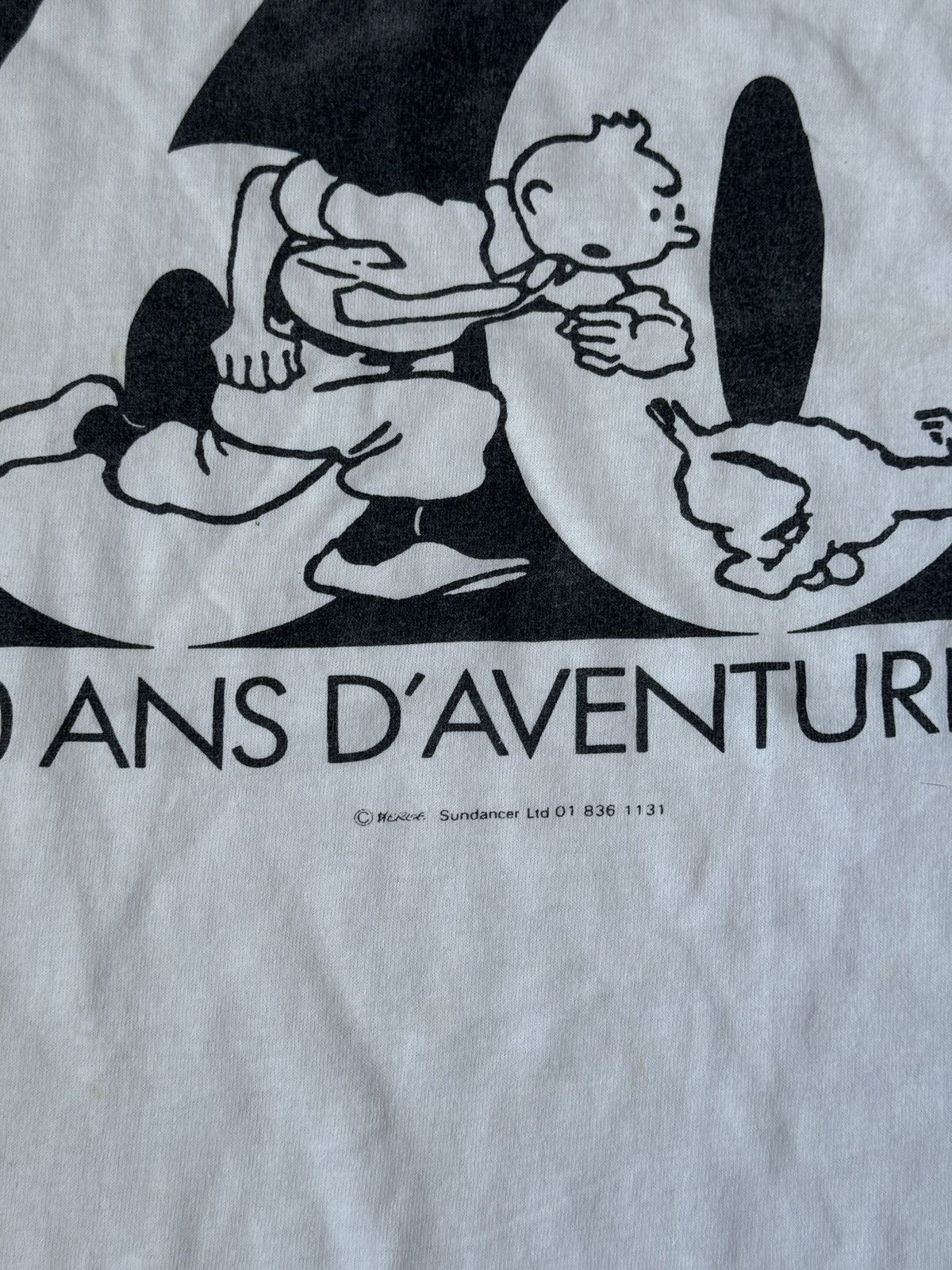 Cartoon Network × Vintage Tin Tin 60 ANS D'AVENTURES 90s vintage tee Size US L / EU 52-54 / 3 - 4 Thumbnail