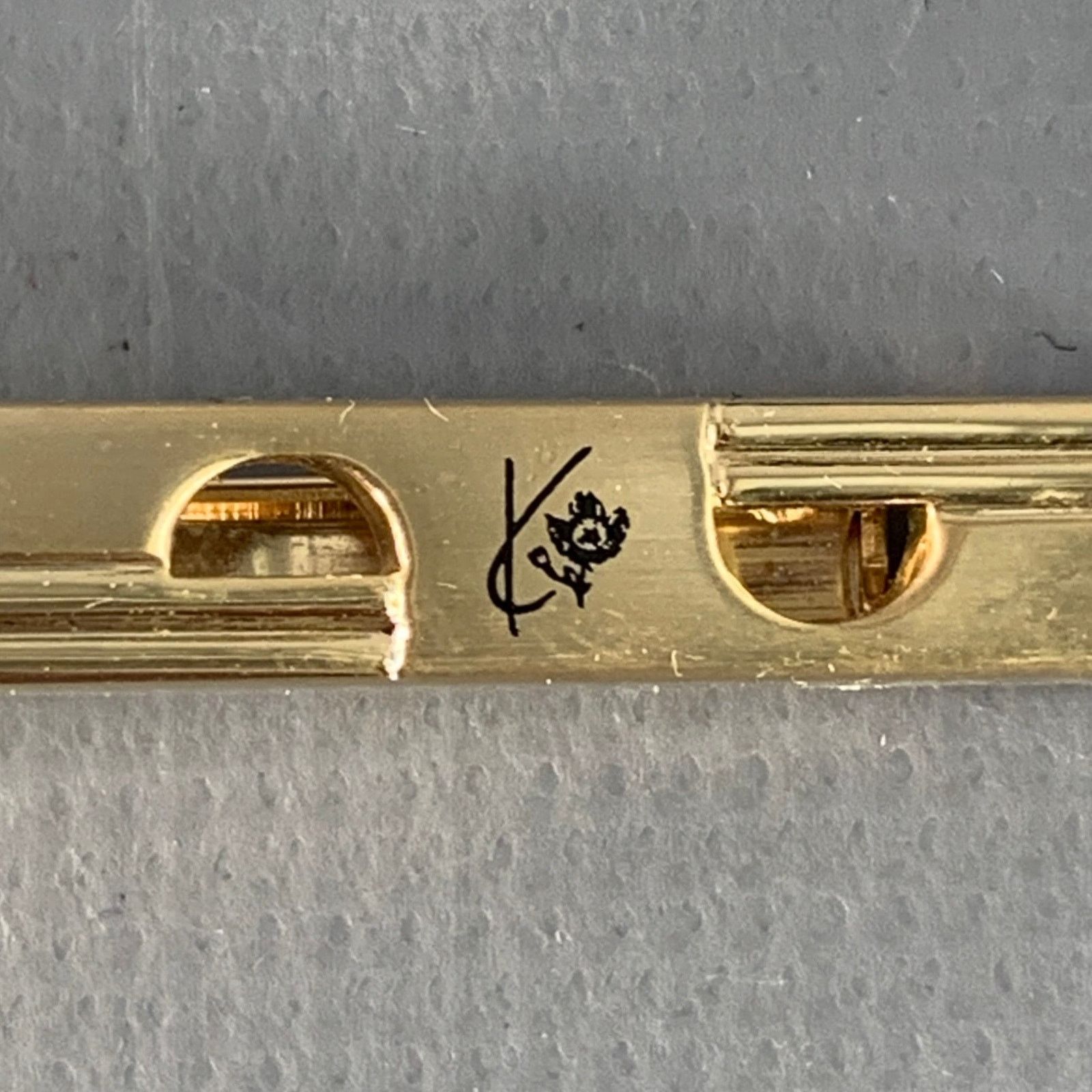 Kenzo KENZO Gold Engraved Monogram Metal Cuff Links Size ONE SIZE - 2 Thumbnail