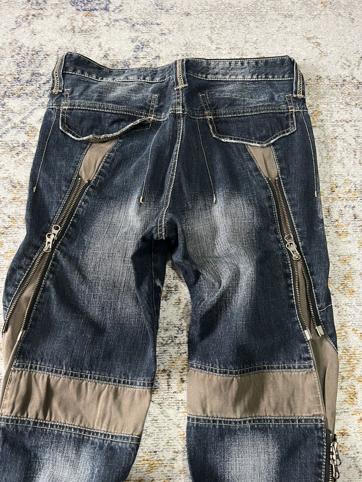 Issey Miyake × Japanese Brand × PPFM PPFM Rebuild Zipper Denim Punk Bondage Style Size US 31 - 4 Thumbnail