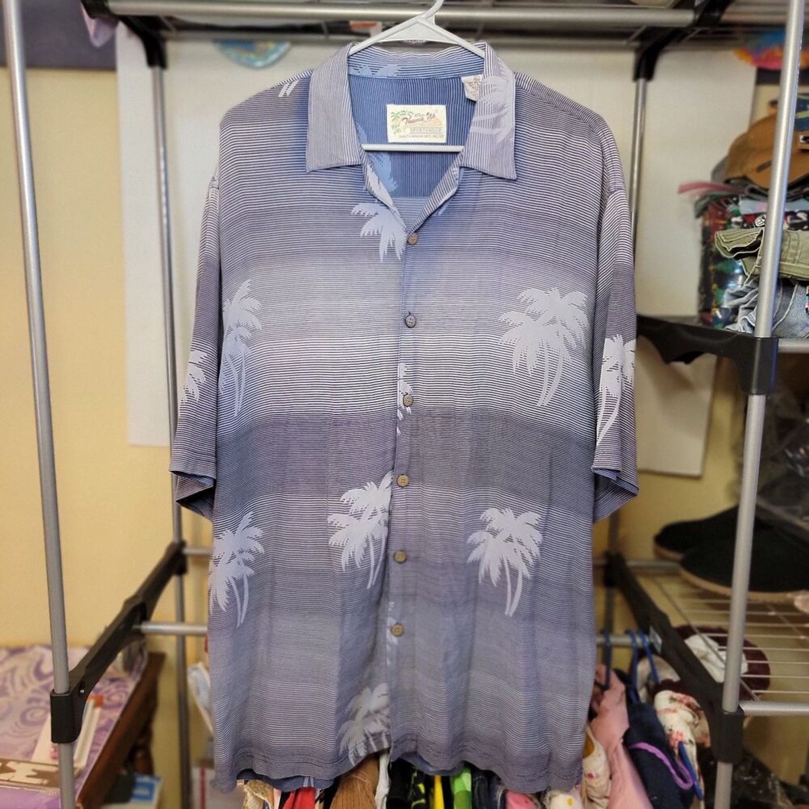 Other Thums Up For Him Hawaiian Shirt SS w/ Palms - Size XL Size US XL / EU 56 / 4 - 1 Thumbnail