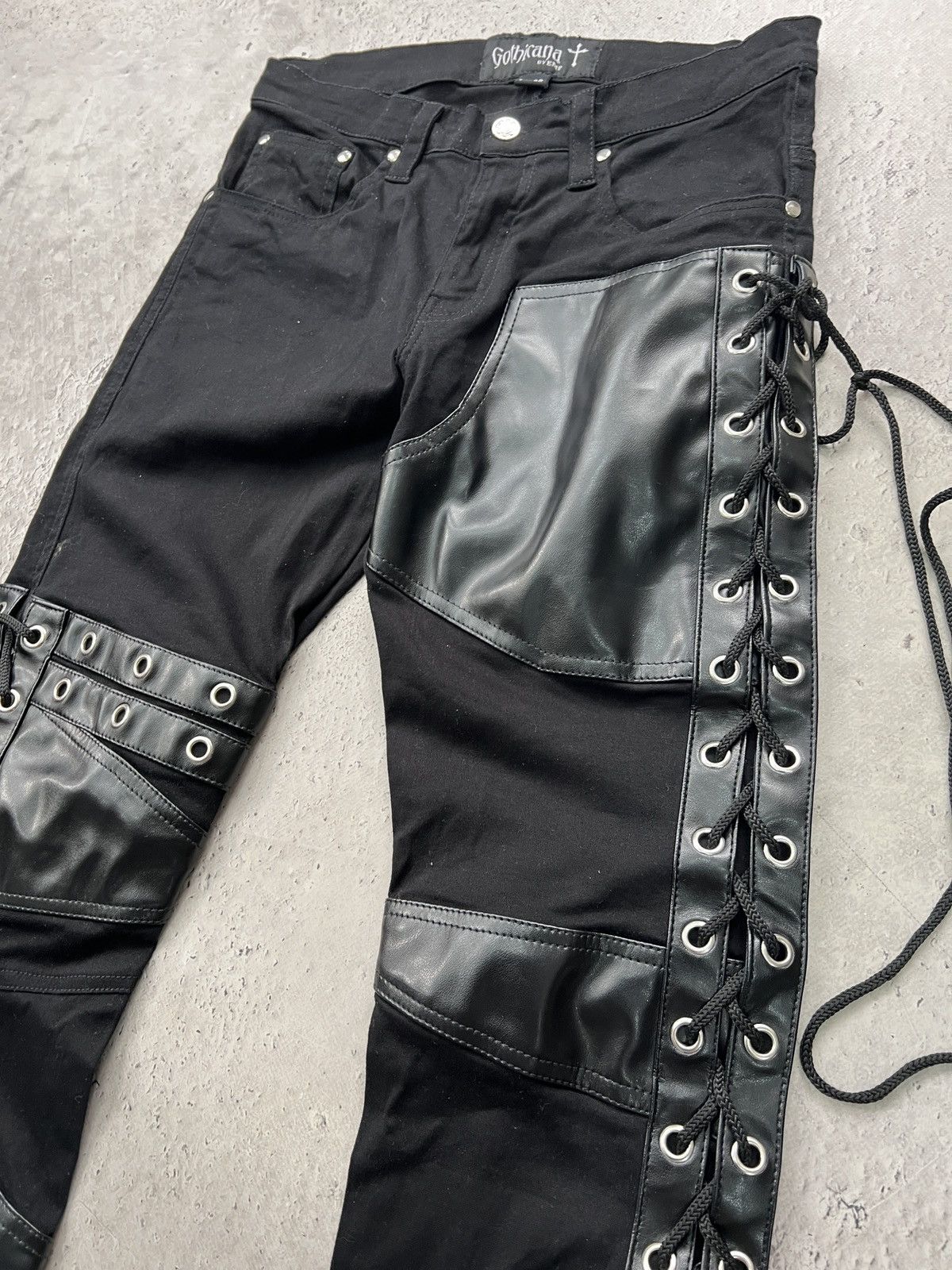 Le Grande Bleu (L.G.B.) × Tripp NYC × Vintage Vintage Tripp NYC Bondage Punk Gothic pants 3 CARTI STYLE Size US 32 / EU 48 - 8 Thumbnail