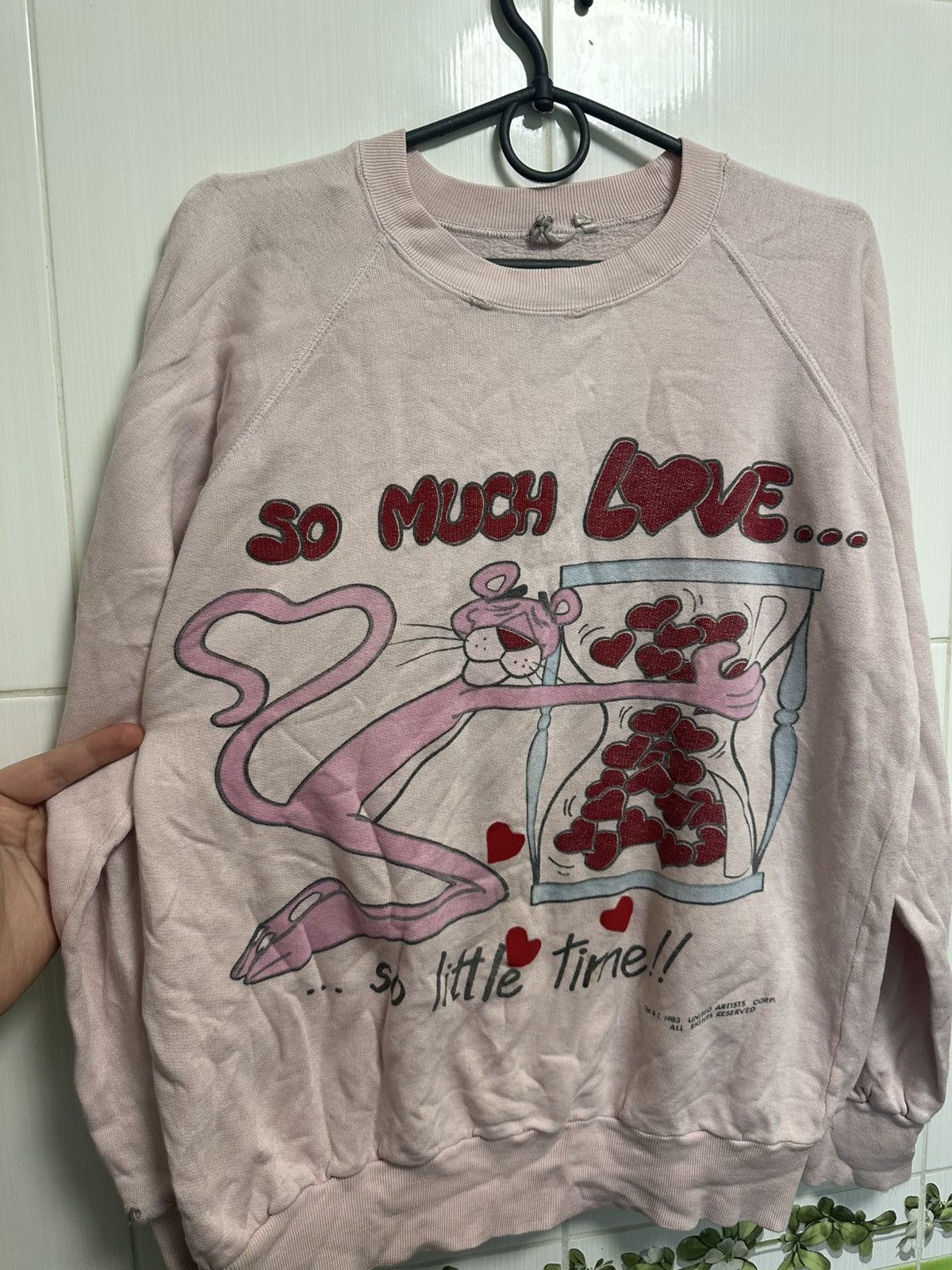 Vintage Vintage 1983 Pink Panther Think Pink Crewneck Sweatshirt Size US M / EU 48-50 / 2 - 2 Thumbnail