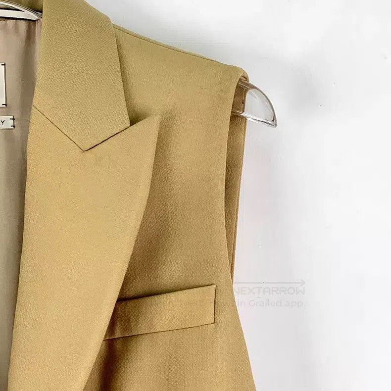 Hermes Hermes Yellow wool lapel sleeveless vest Size XS / US 0-2 / IT 36-38 - 3 Thumbnail