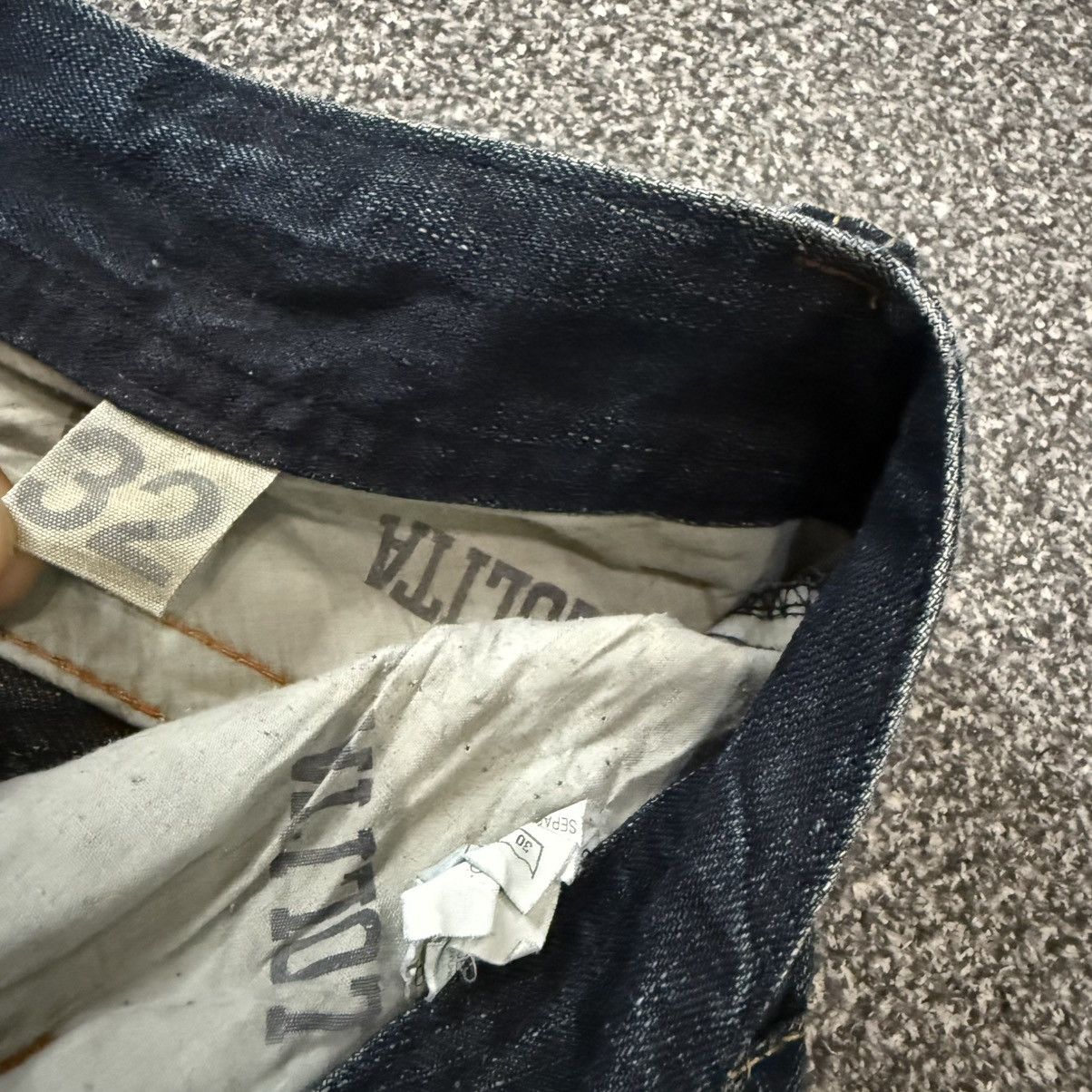Le Grande Bleu (L.G.B.) Insane Vintage Exotic Flared Gothic Lolita Distressed Jeans Size US 32 / EU 48 - 14 Thumbnail