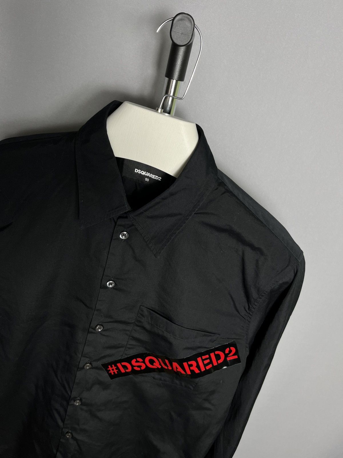 Dsquared2 Dsquared2 Tape Pocket Shirt Black s74dm0231 Long Sleeve Size US M / EU 48-50 / 2 - 3 Thumbnail