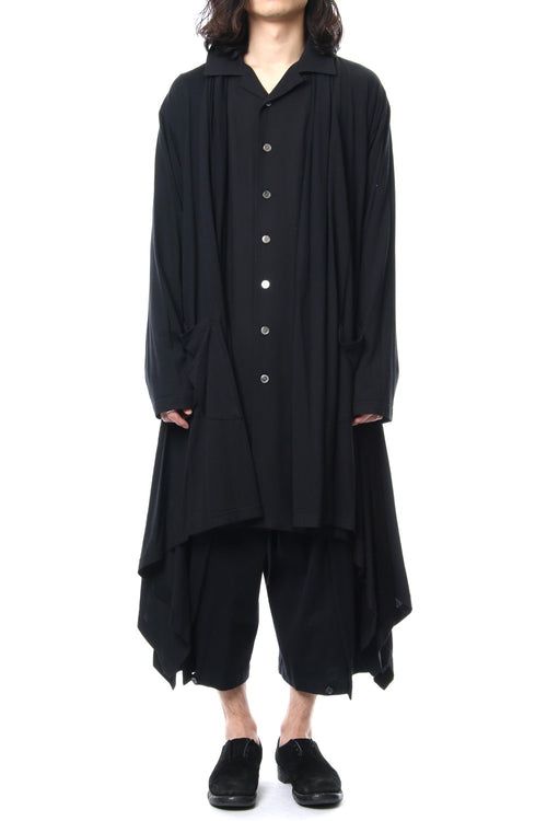 Pre-owned Groundy X Yohji Yamamoto Cardigan Side Flirted Dress In Black