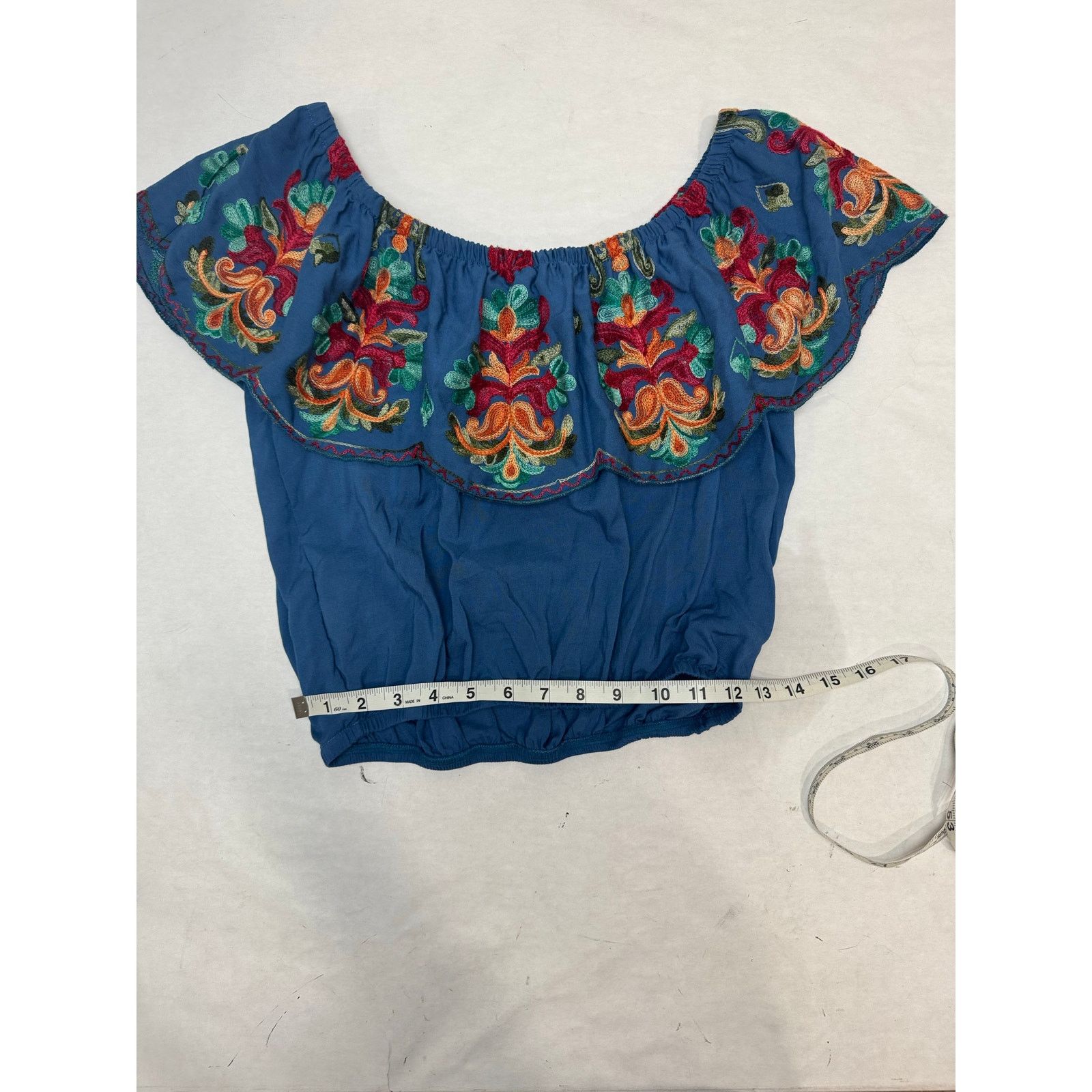 Other Boho Surf Gypsy Floral Off Shoulder Shirt NWOT Medium Size M / US 6-8 / IT 42-44 - 5 Thumbnail