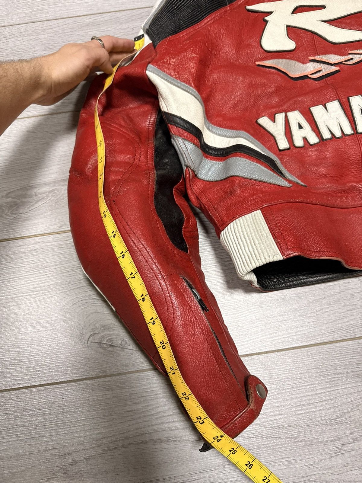 Yamaha Yamaha R cropped leather jacket racing big logo protect Size US S / EU 44-46 / 1 - 18 Thumbnail