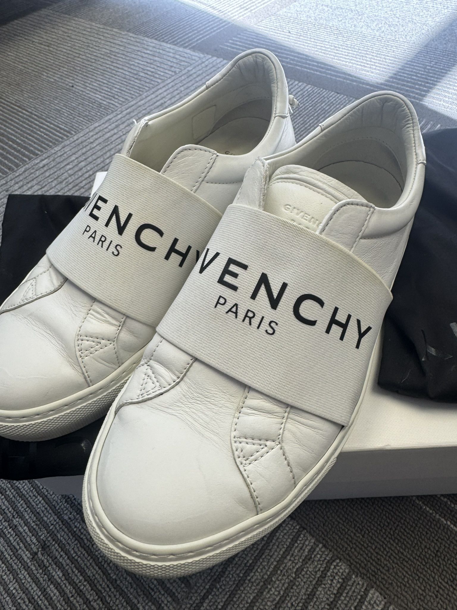Givenchy Urban street white logo sneakers Size US 7 / IT 37 - 1 Thumbnail