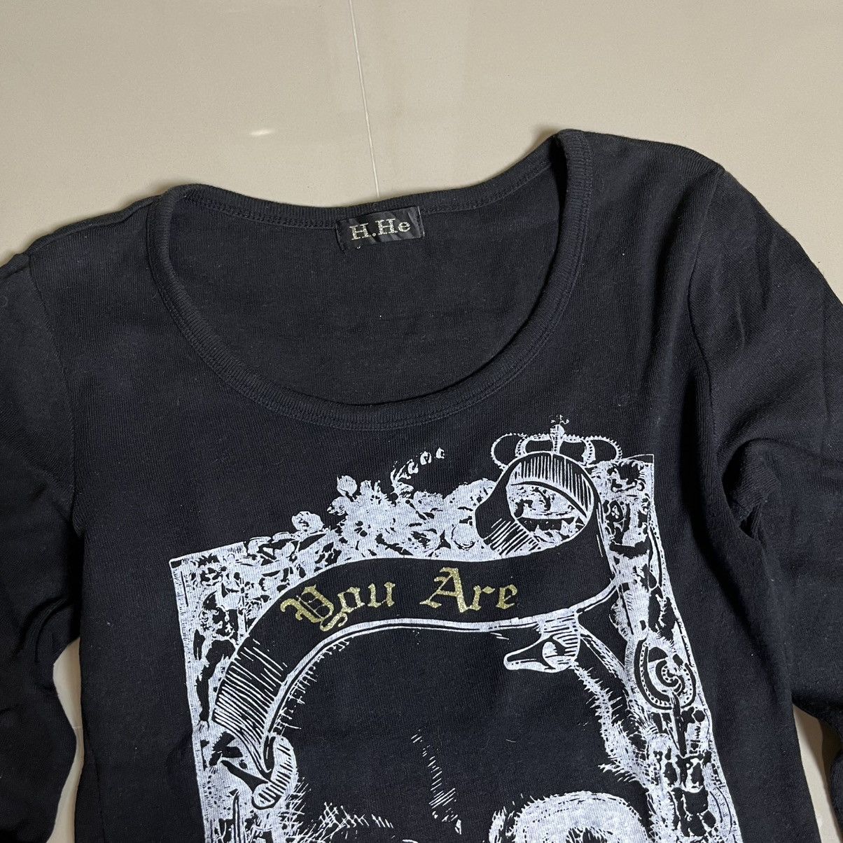 Hysteric Glamour H.He Gothic Angel Skull Rhinestone LS Tee If6was9 LGB style Size US M / EU 48-50 / 2 - 3 Thumbnail