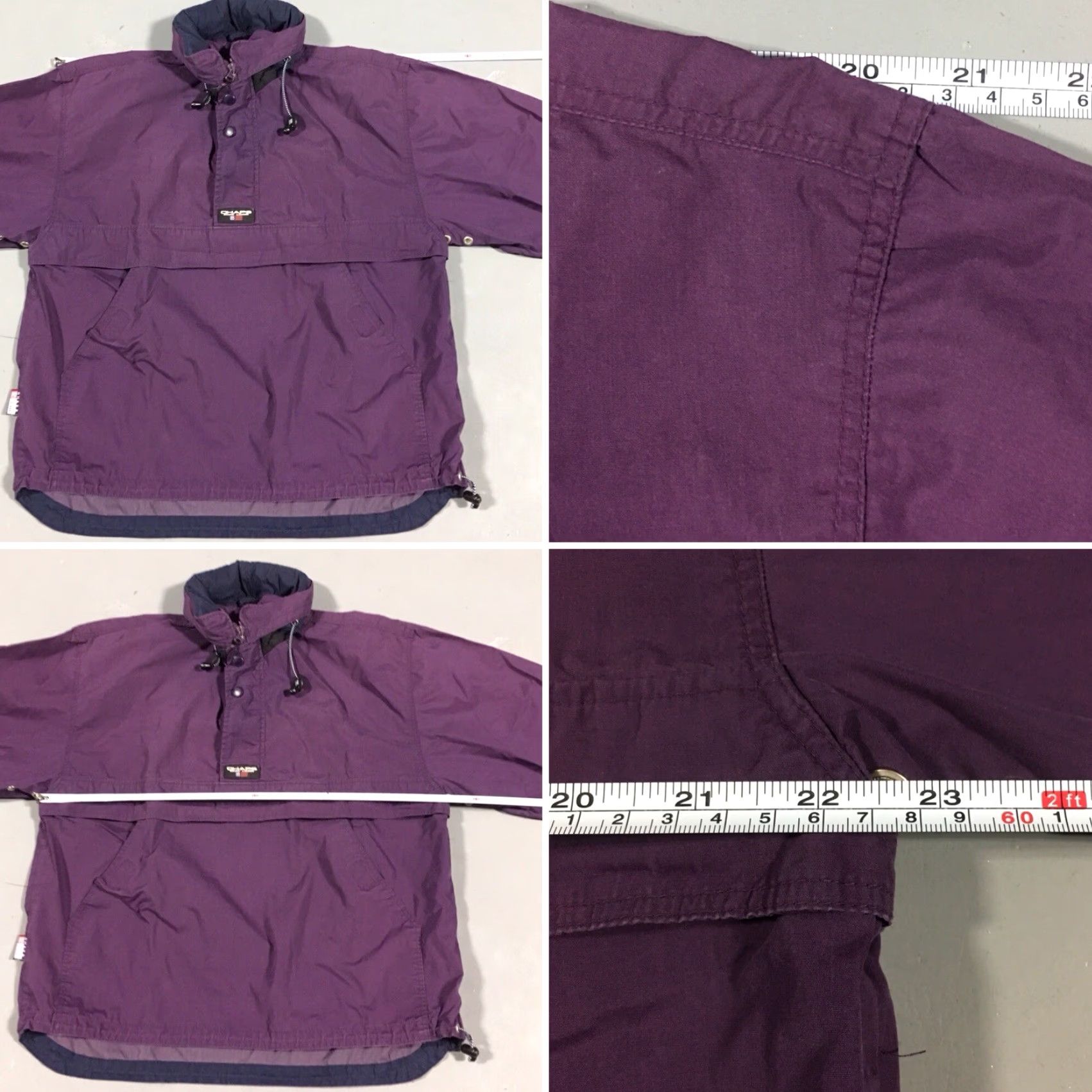 Chaps VINTAGE Chaps Windbreaker Jacket S 1990s Purple Pullover Wind Breaker Sportswear/Beach Mens? Size US S / EU 44-46 / 1 - 7 Thumbnail