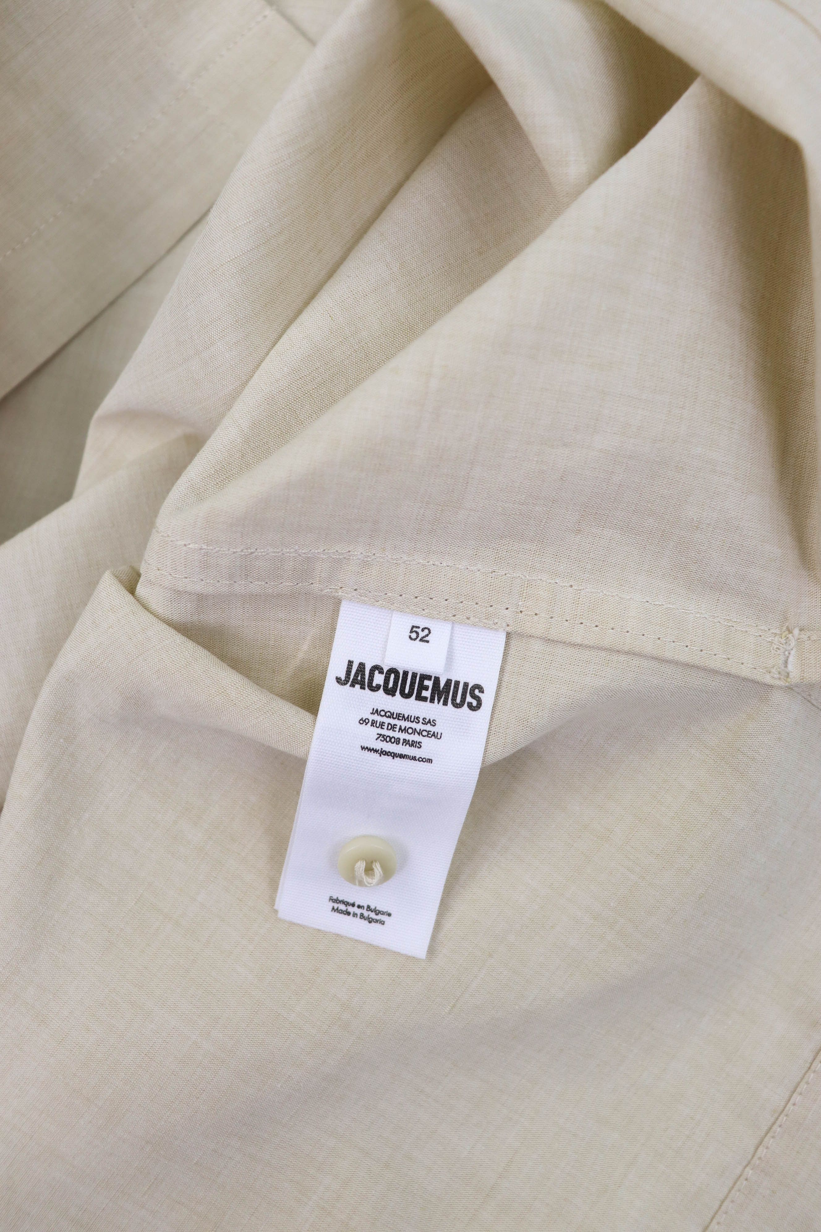 Jacquemus The Jacquemus La Croisiere Beige Linen Blend Oversized Shirt Size US XL / EU 56 / 4 - 13 Thumbnail