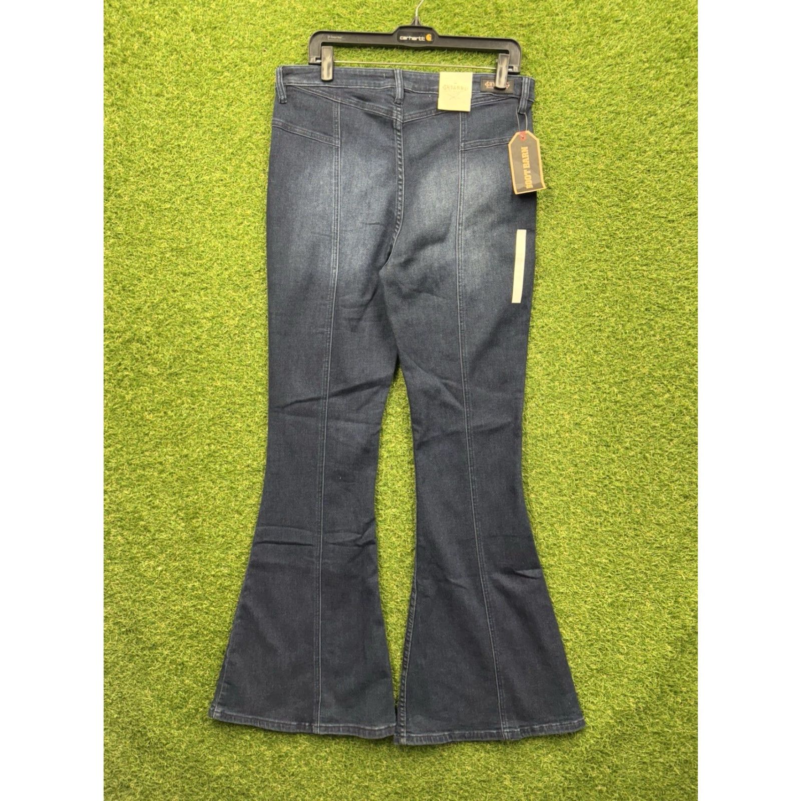 Vintage Shyanne Jeans Womens 33 Dark Wash Flared Cowgirl Western Workwear NWT 2000s Blue Size 24" / US 00 / IT 34 - 2 Thumbnail
