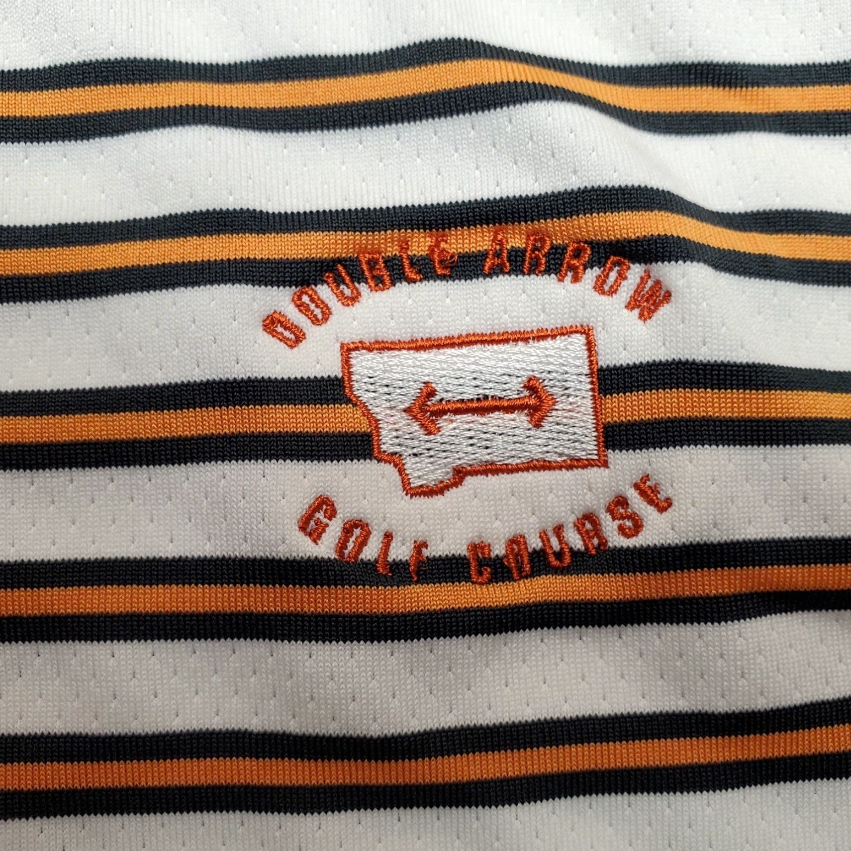 Vintage Ahead Extreme Polo Shirt Mens M Orange Striped Logo Embroidered Golf Course MT Size US M / EU 48-50 / 2 - 4 Thumbnail
