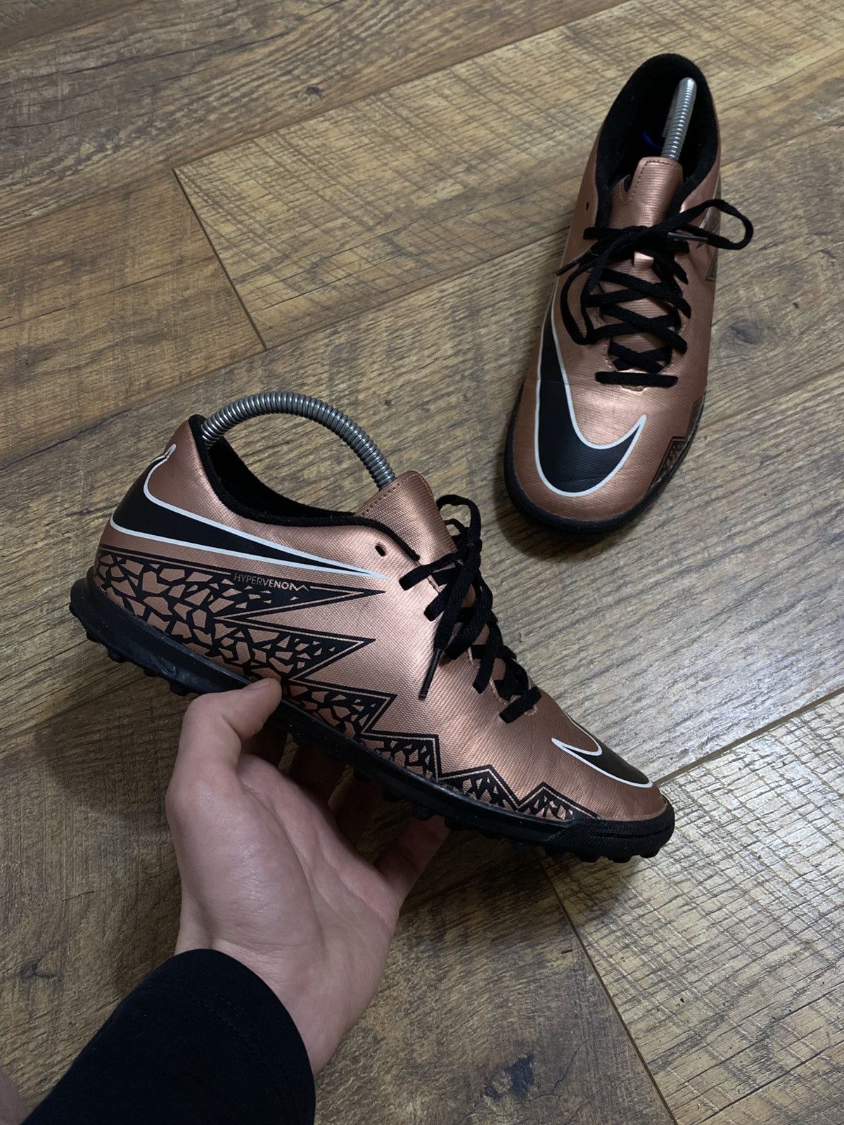 Nike Nike Hypervenom Phade II TF Metallic Bronze Futuristic Rare Size US 8 / EU 41 - 2 Thumbnail