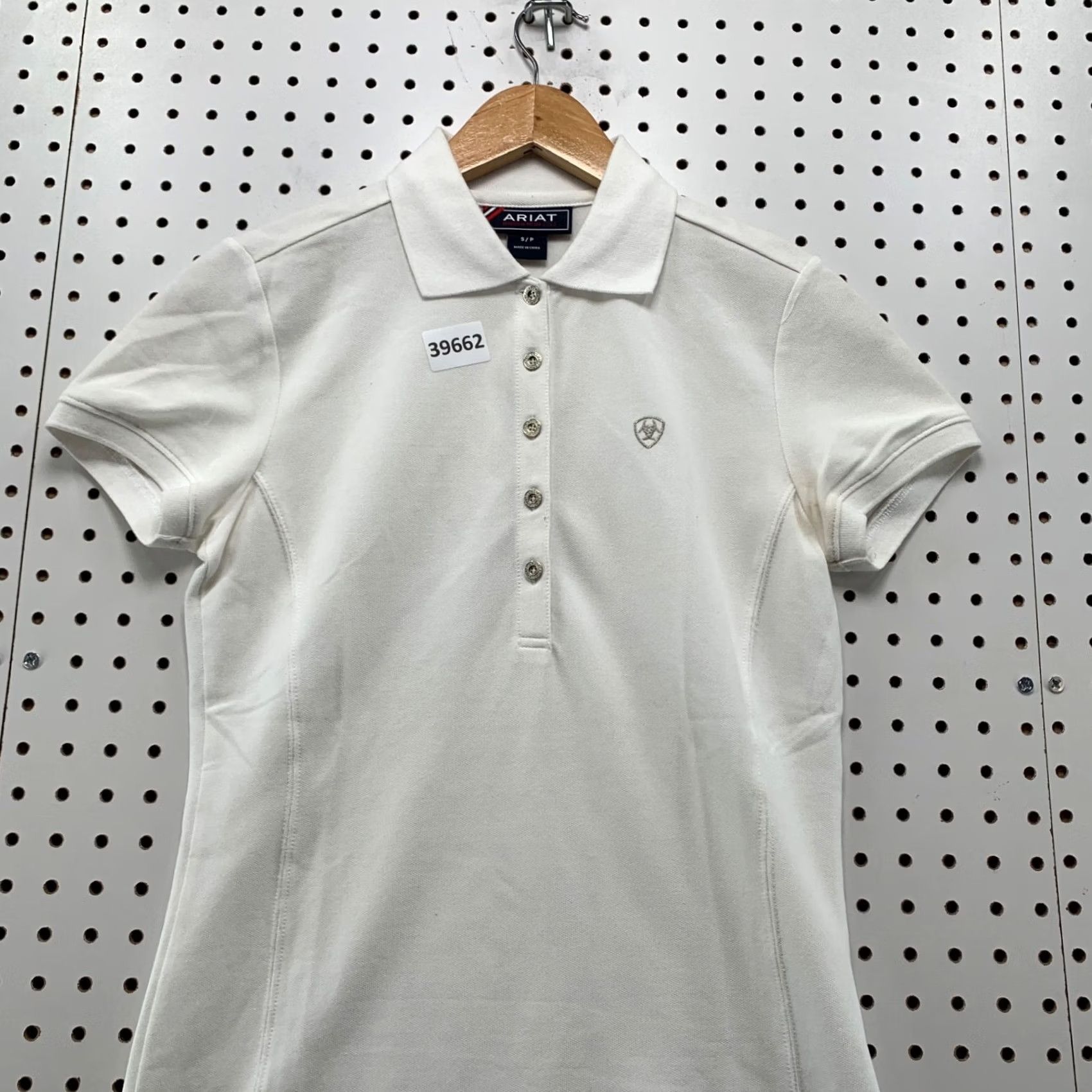 Ariat Ariat Collared Polo Shirt Womens Small White Short Sleeve 15x25.5 Size S / US 4 / IT 40 - 2 Thumbnail